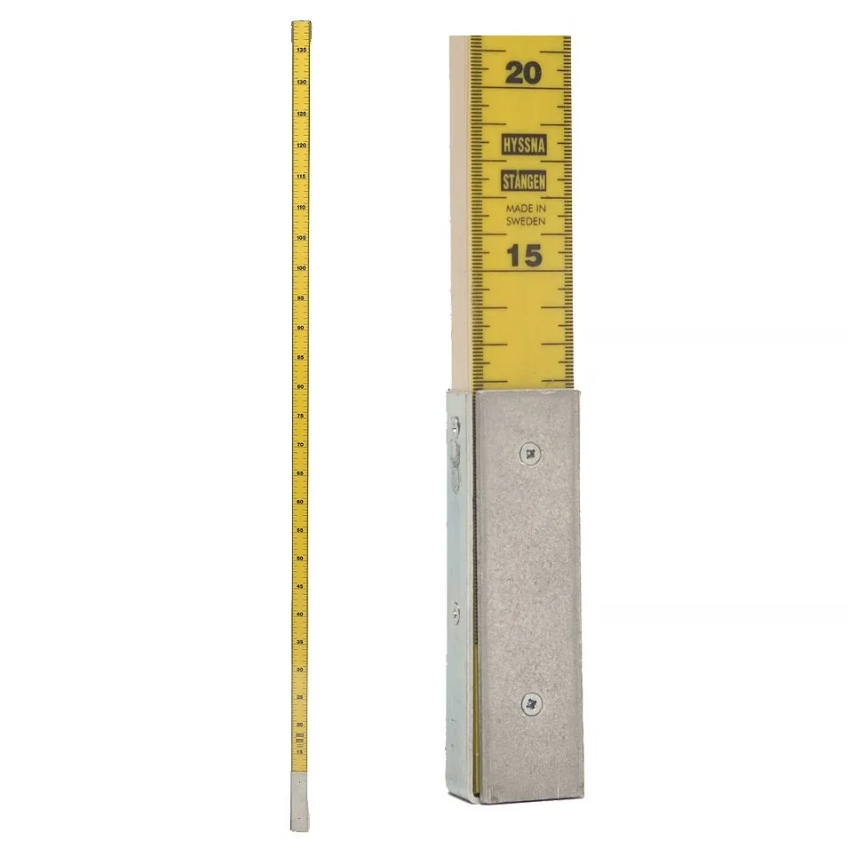 Nivåstav mm/cm gradert plastisert, 2000 mm