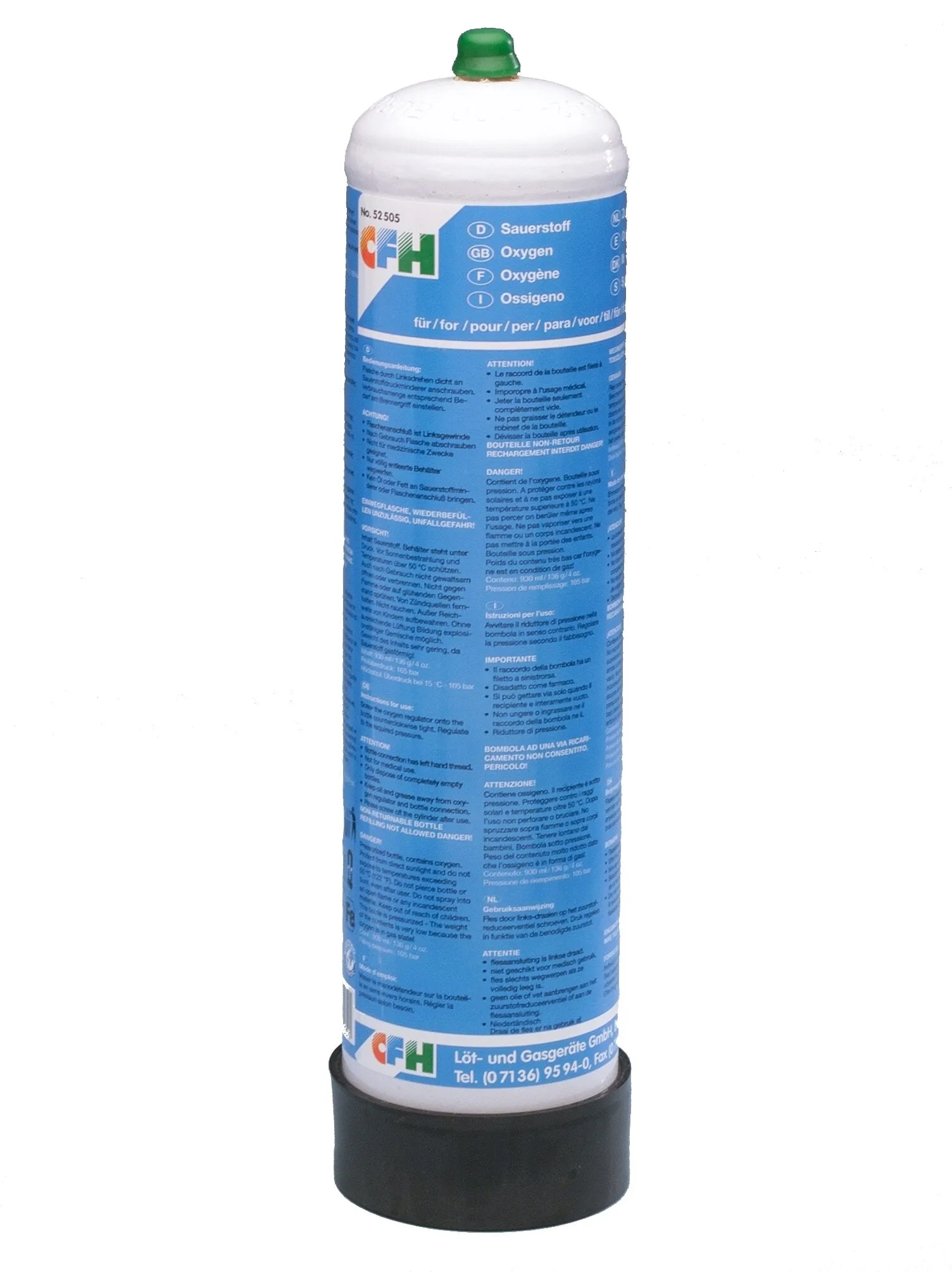 Oxygenflaska till 492580, ny modell, 930 ml