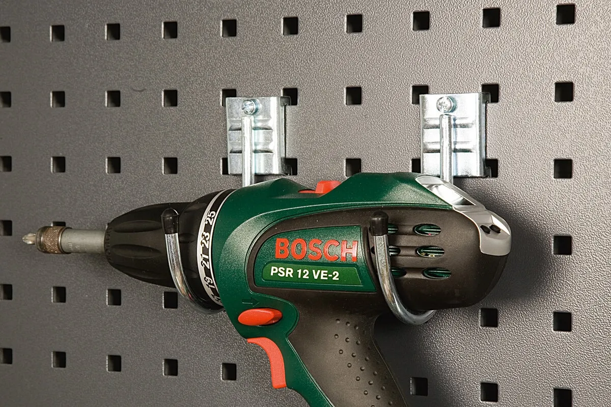 Rundkrok till verktygstavla, 2-pack