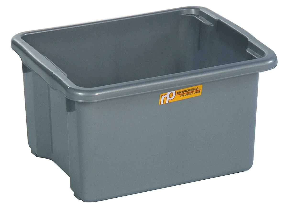 Förvaringsbox, 15 l, silver
