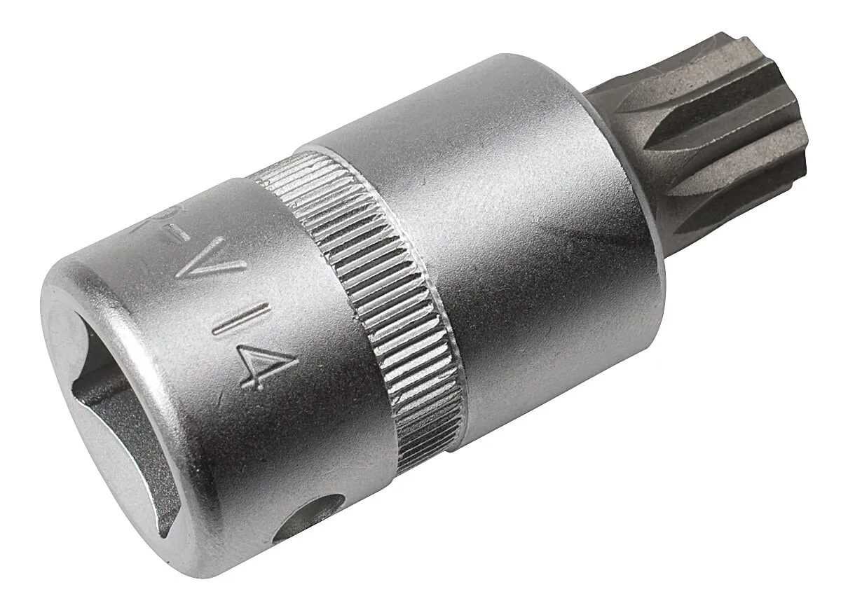 Tolvkants bitshylsa, 1/2", M12, 55 mm