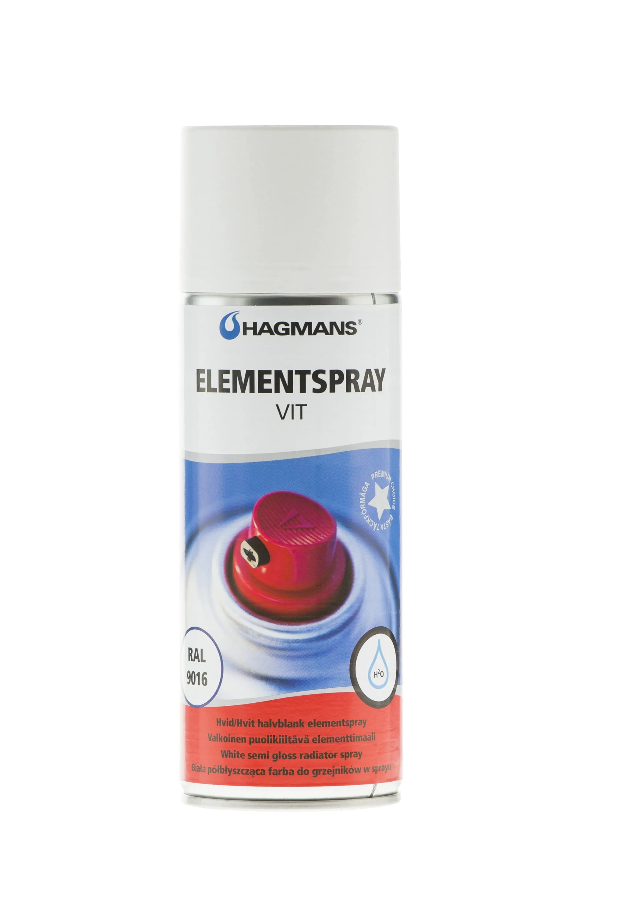 Elementspray, vattenburen, vit, 400 ml