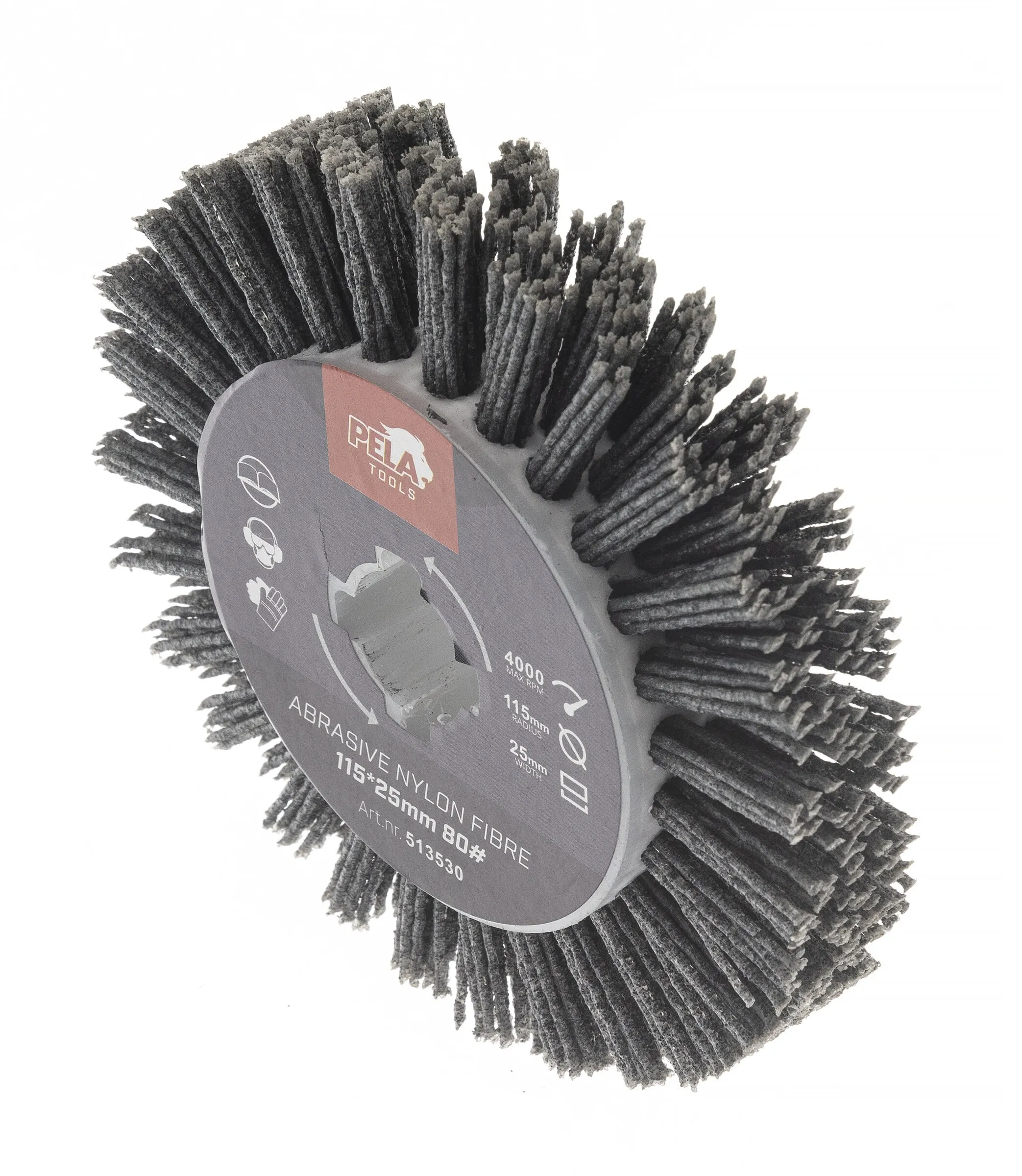 Nylonfiber-borste till 509658, #80, Ø115x25 mm