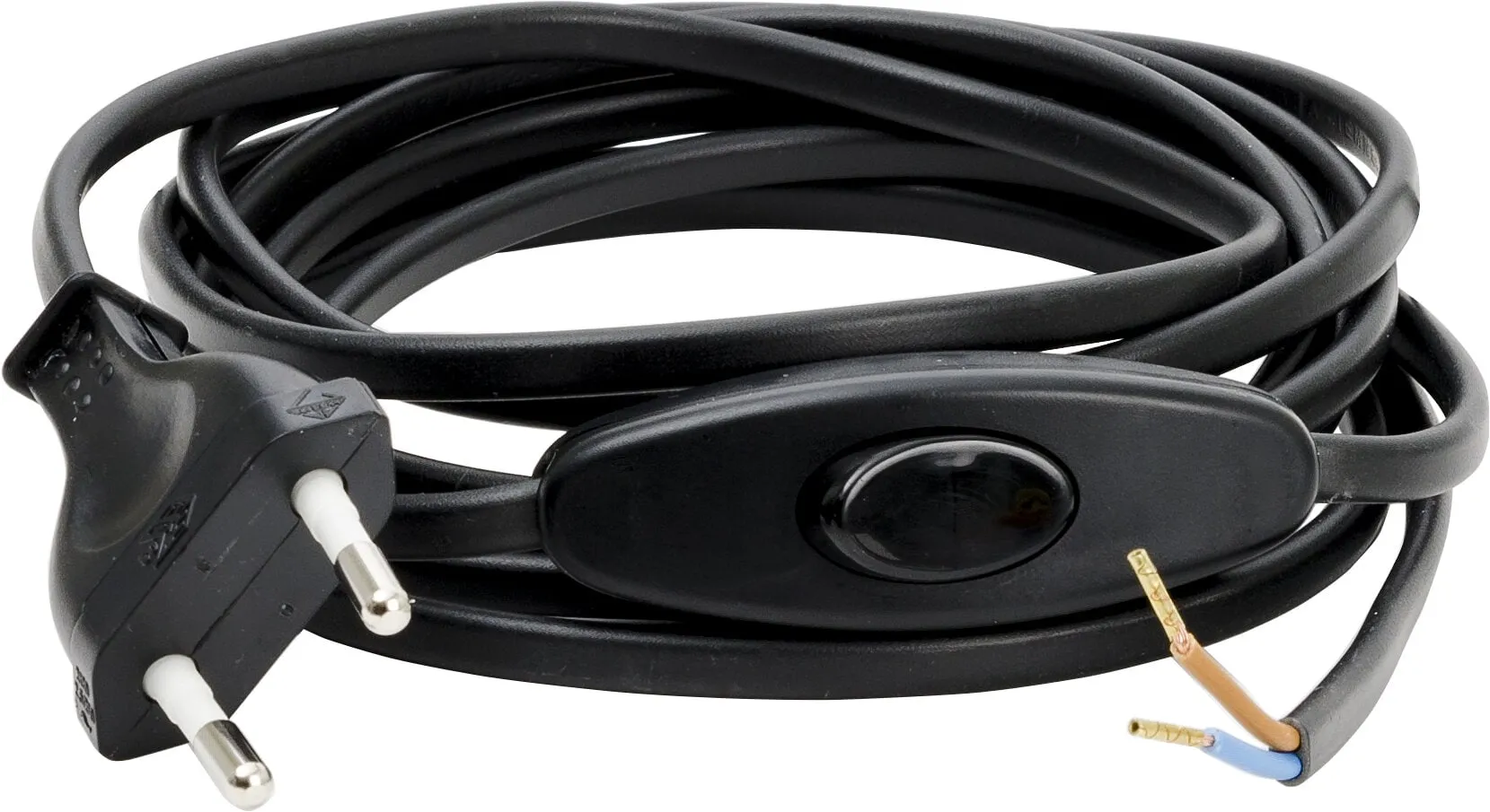 Armatursladd med europastickpropp & brytare, 2,5 m