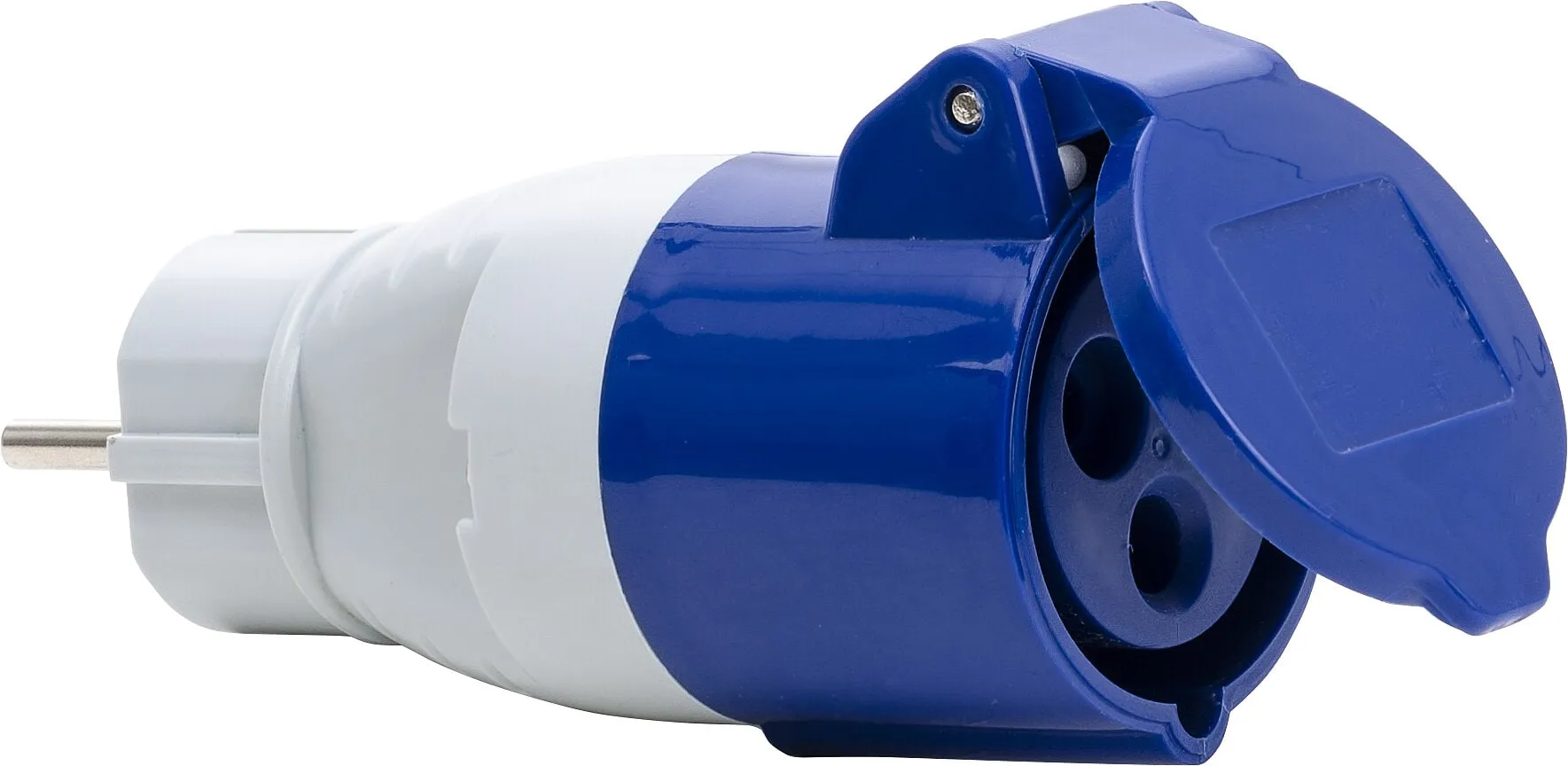 Overgangsadapter, fra schuko 230 V til CEE 216-6