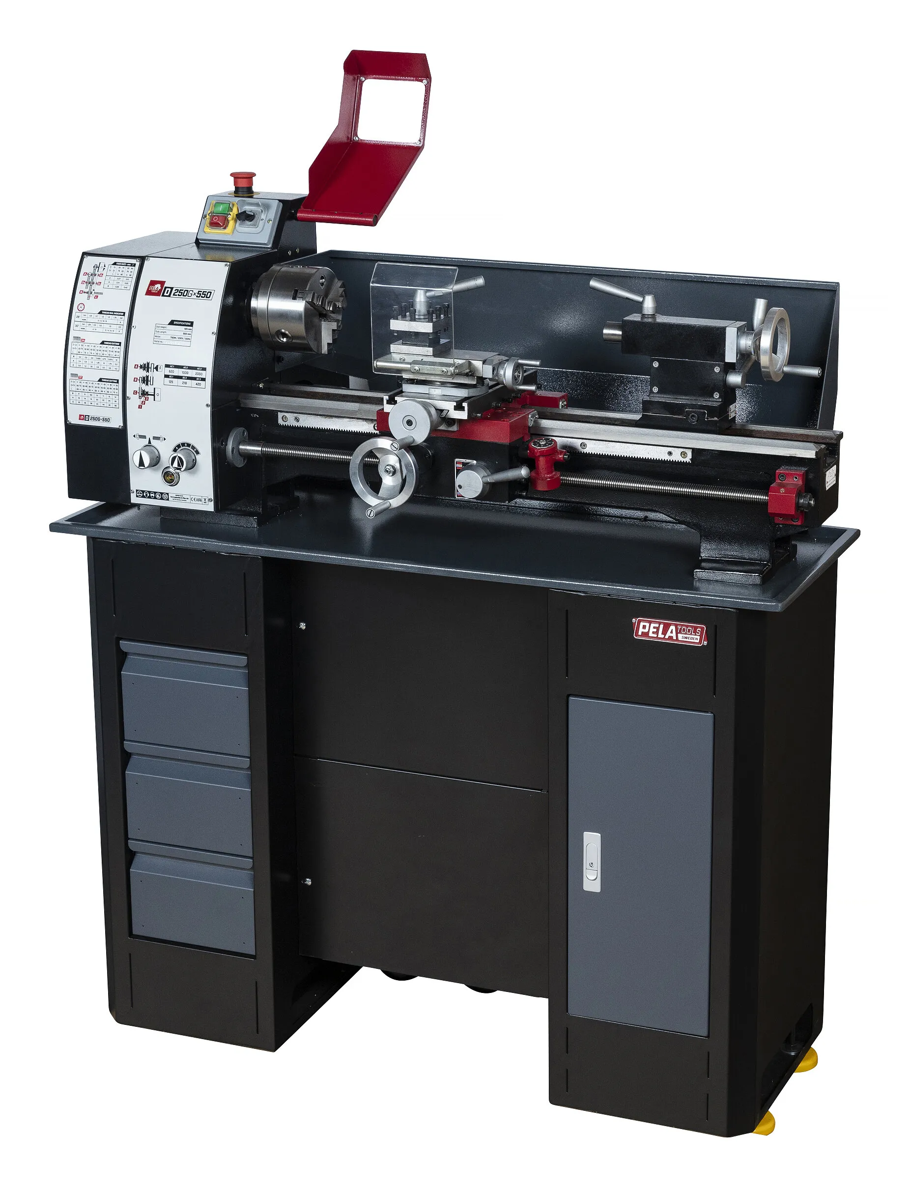 Metalldreiebenk 250Gx550, 1-fas 230 V