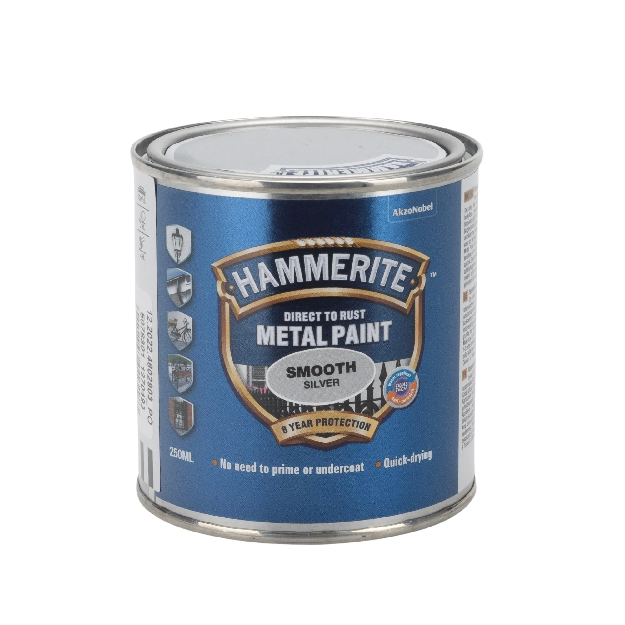 Hammarlack slät blank silver, 250 ml