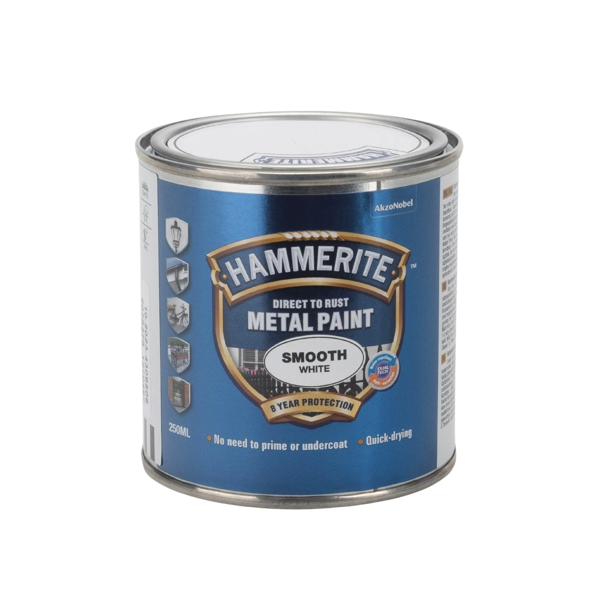 Hammarlack slät blank vit, 250 ml