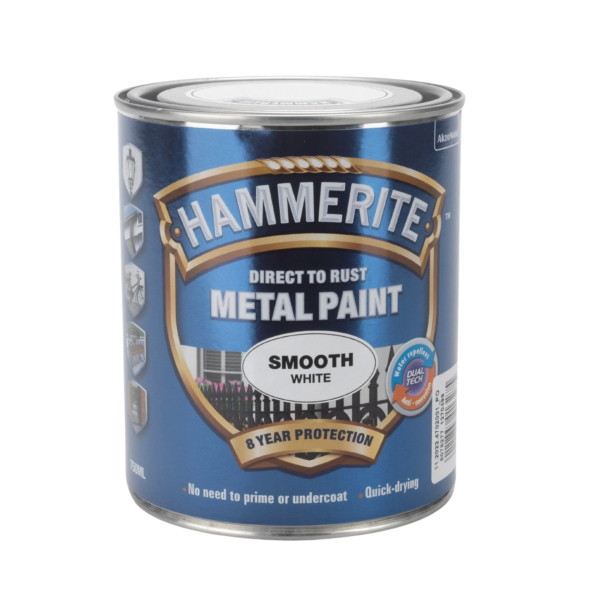 Hammarlack slät blank vit, 750 ml