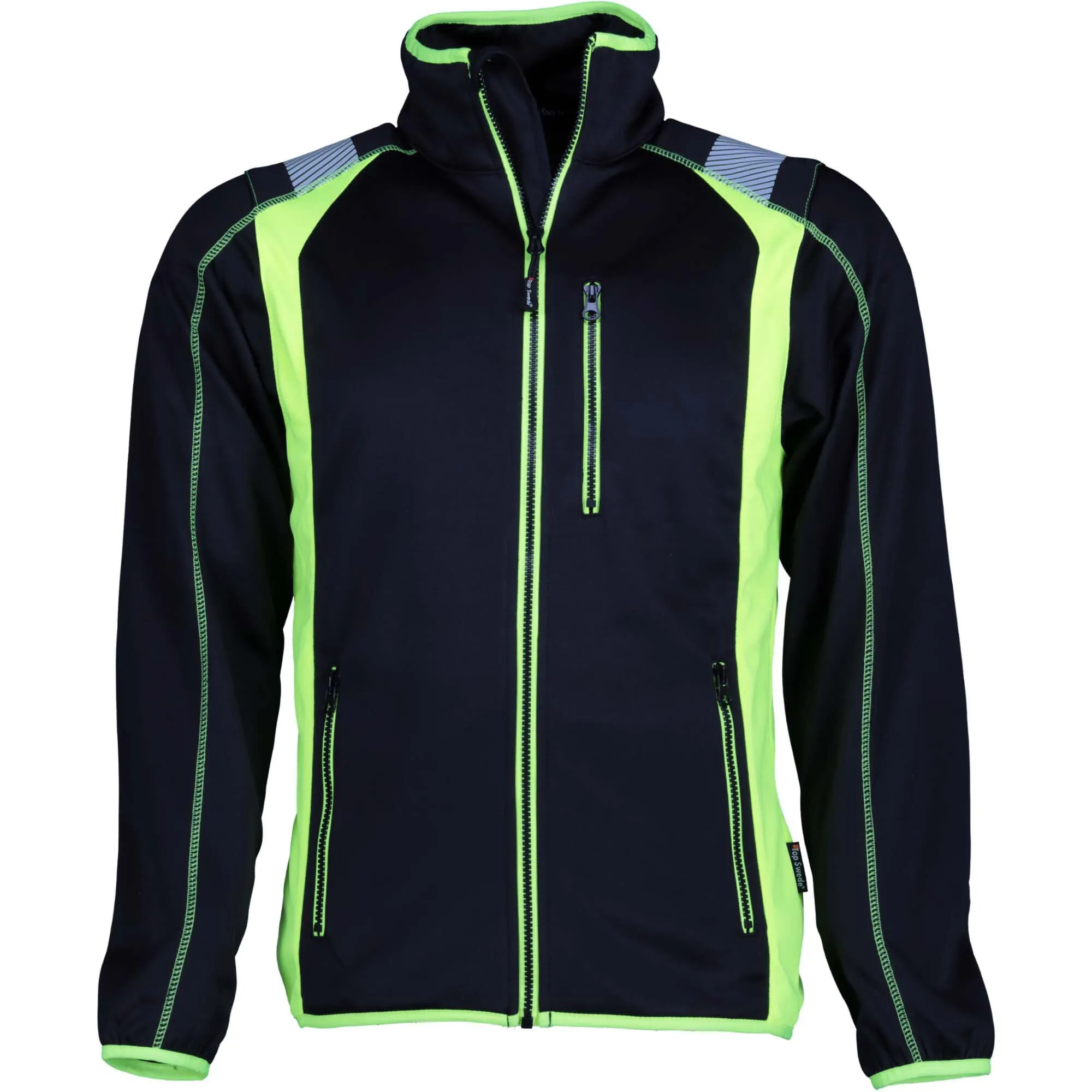 Tröja med hel zip 275, svart