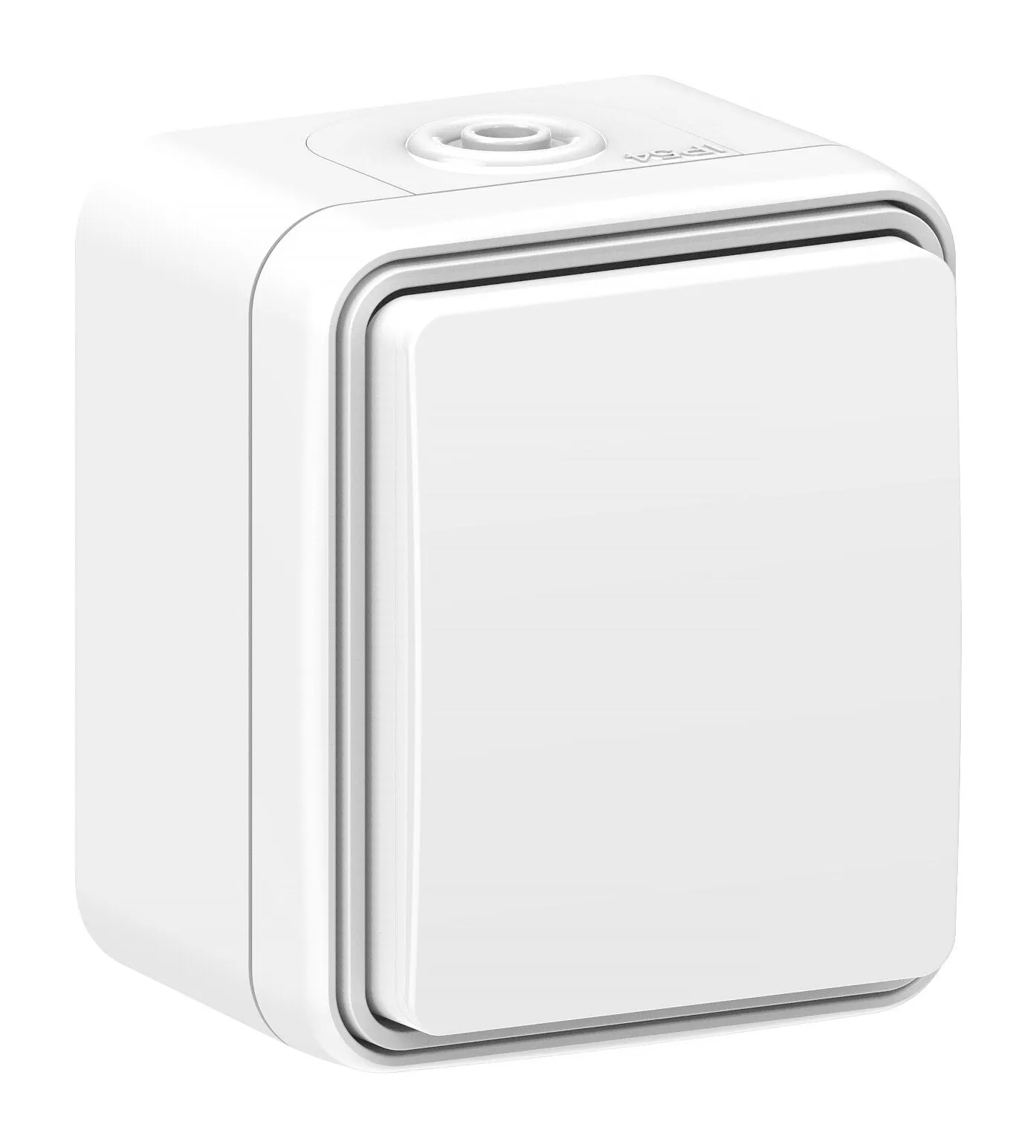 Vägguttag, kapslat, utanpåliggande, med lock, Connect 2 Home