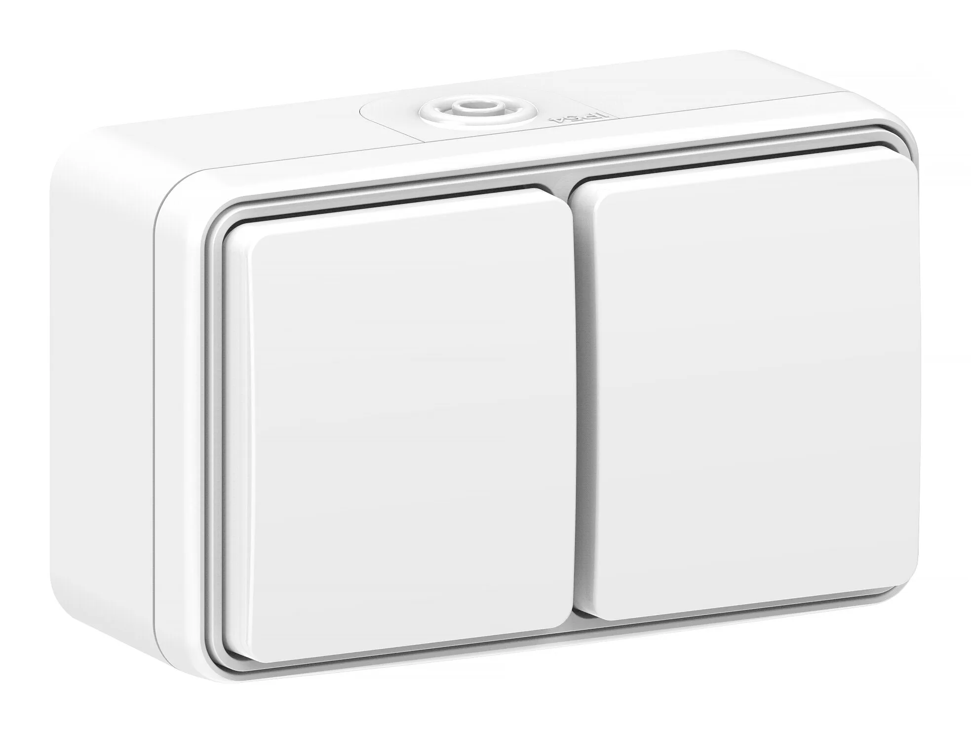 Vägguttag, kapslat, utanpåliggande, med lock, Connect 2 Home