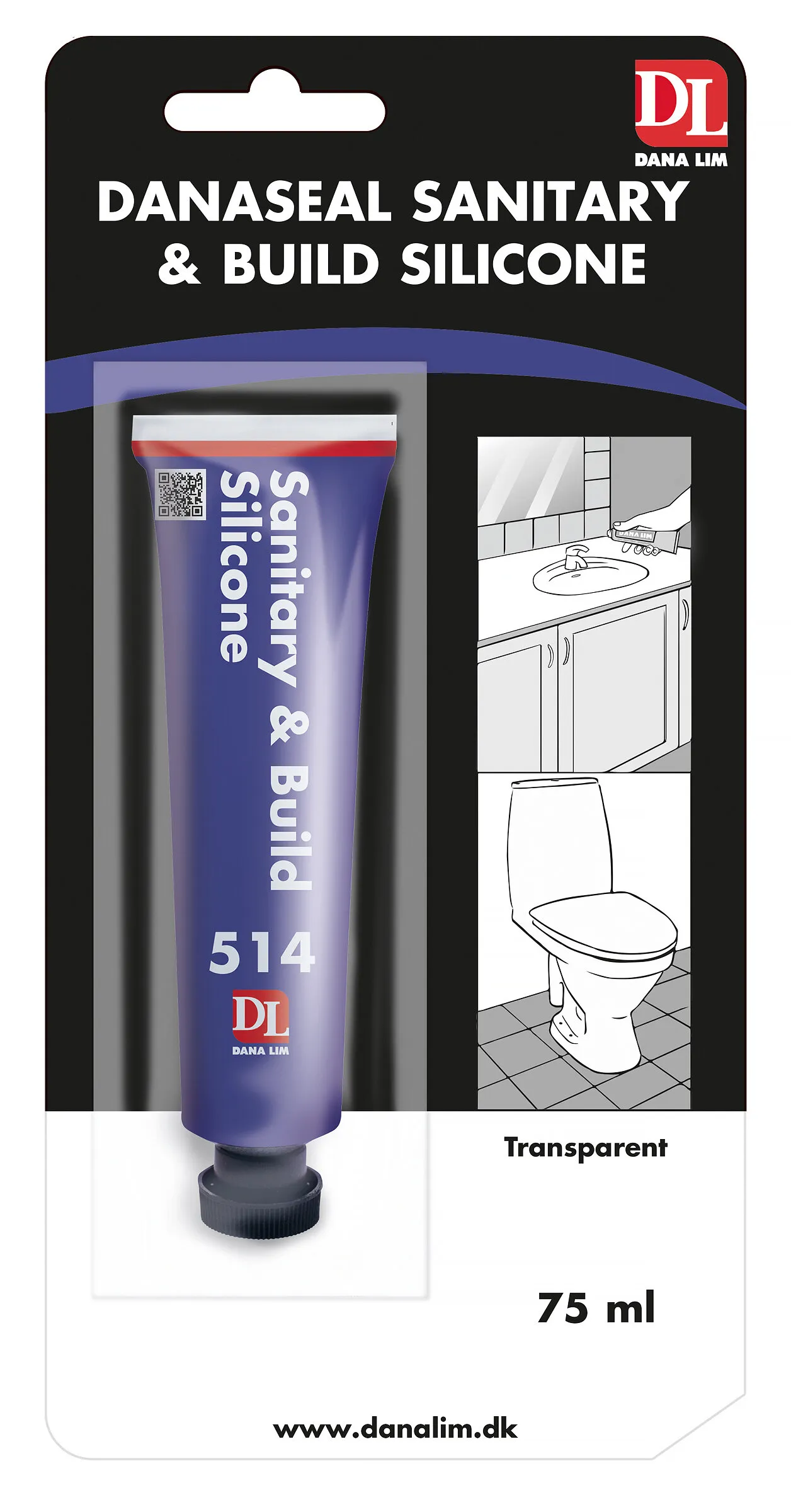 Fogmassa silikon 514 transparent, 75 ml