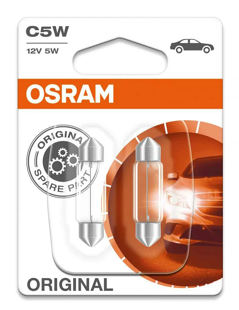 Glödlampa C5W 12V, 2-pack