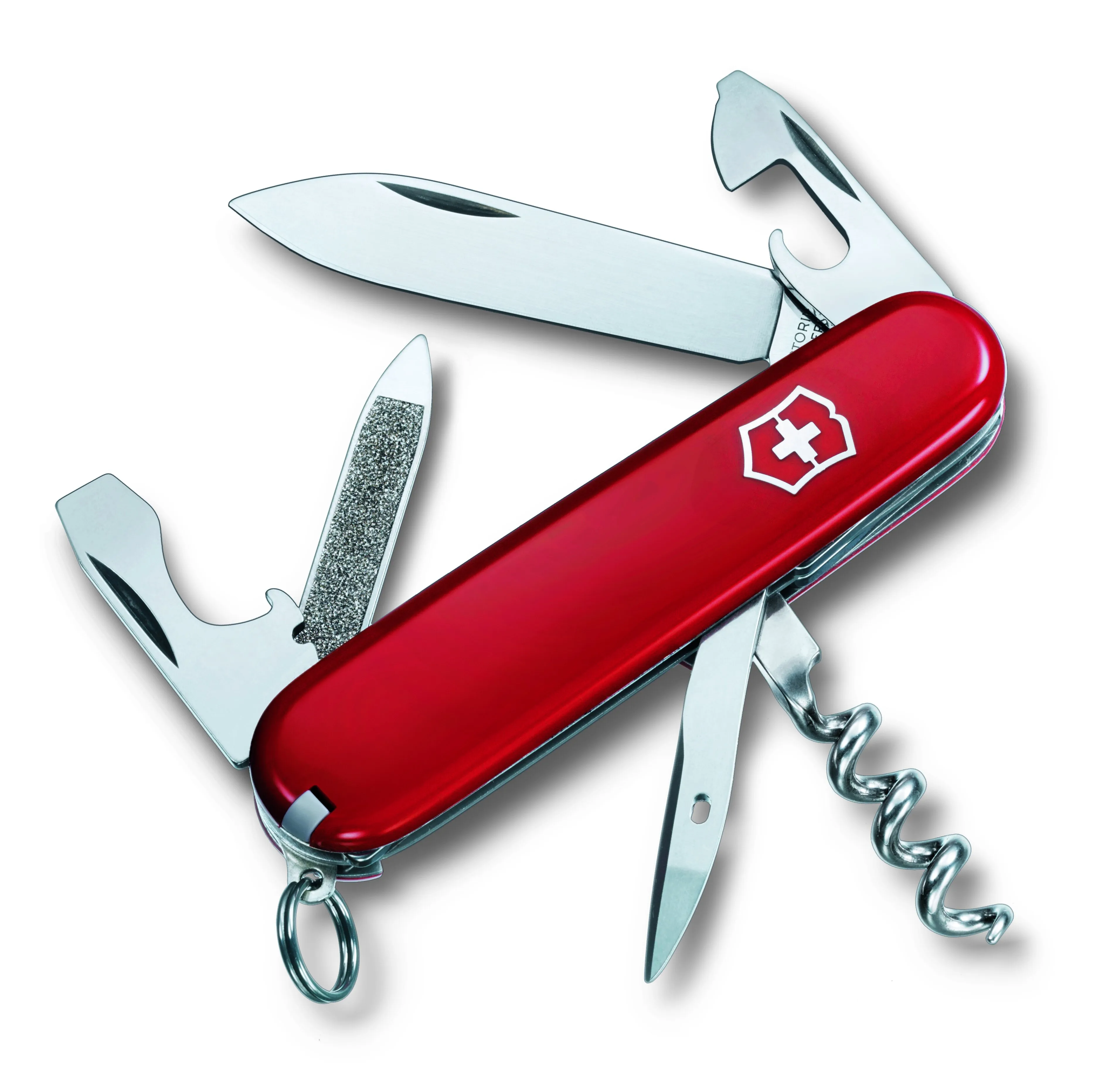 Fickkniv Sportsman, Röd med ring