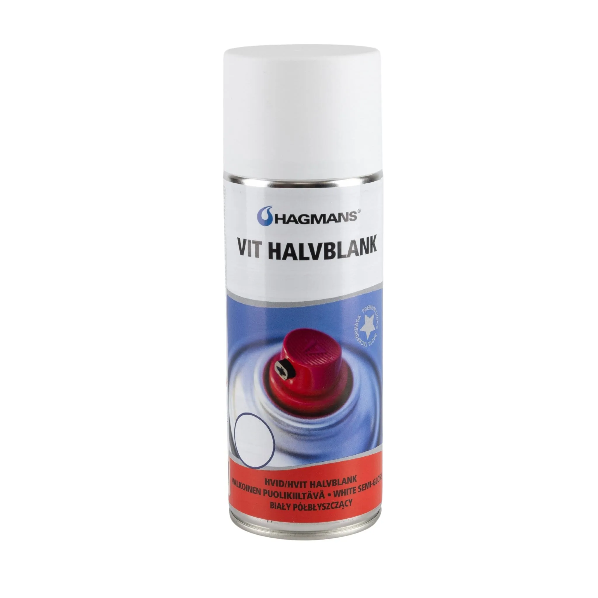 Täckfärg vit halvblank, 400 ml