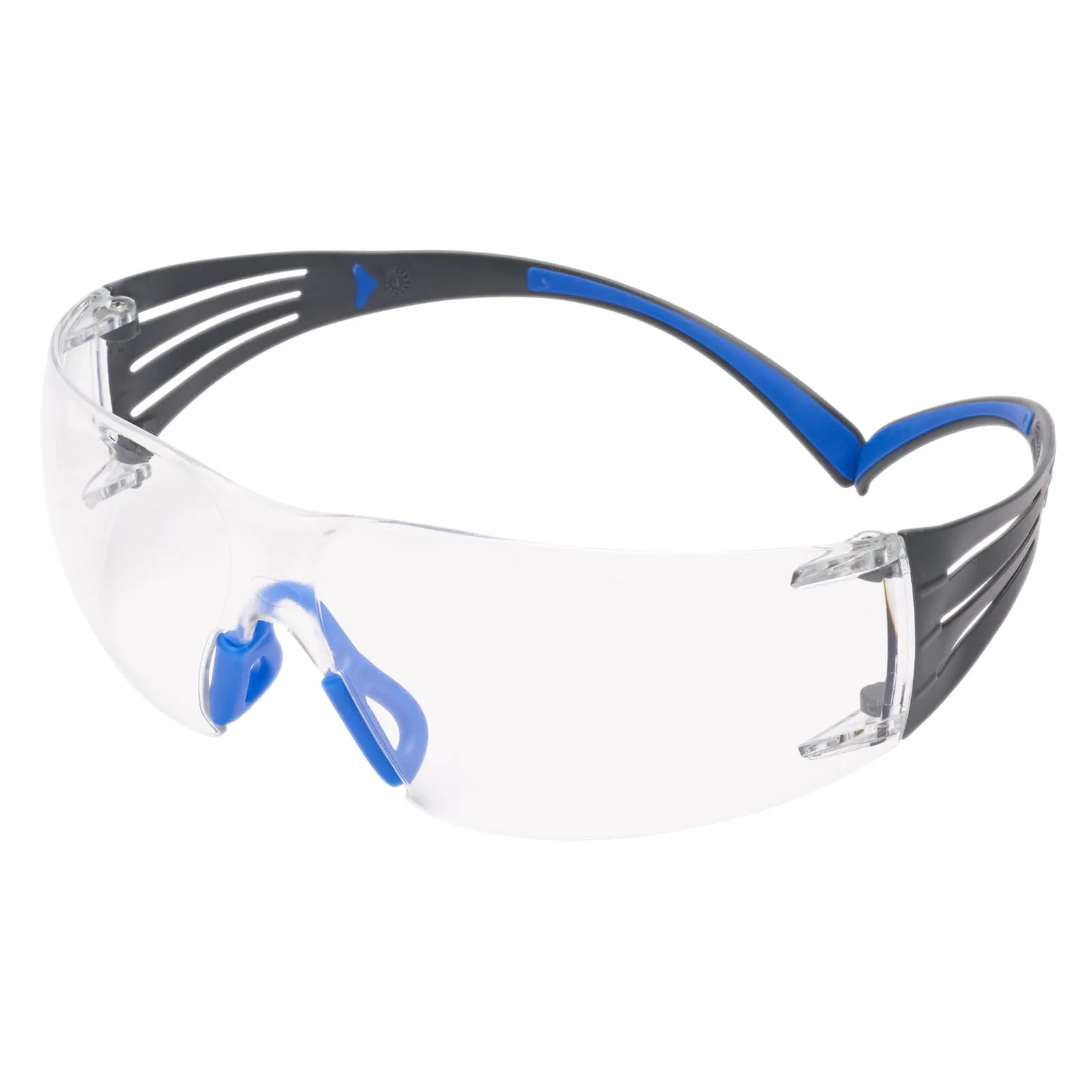 Skyddsglasögon SecureFit 400, klar lins med reptålig anti-fog-beläggning, blå/grå båge, SF401SGAF-BLU-EU