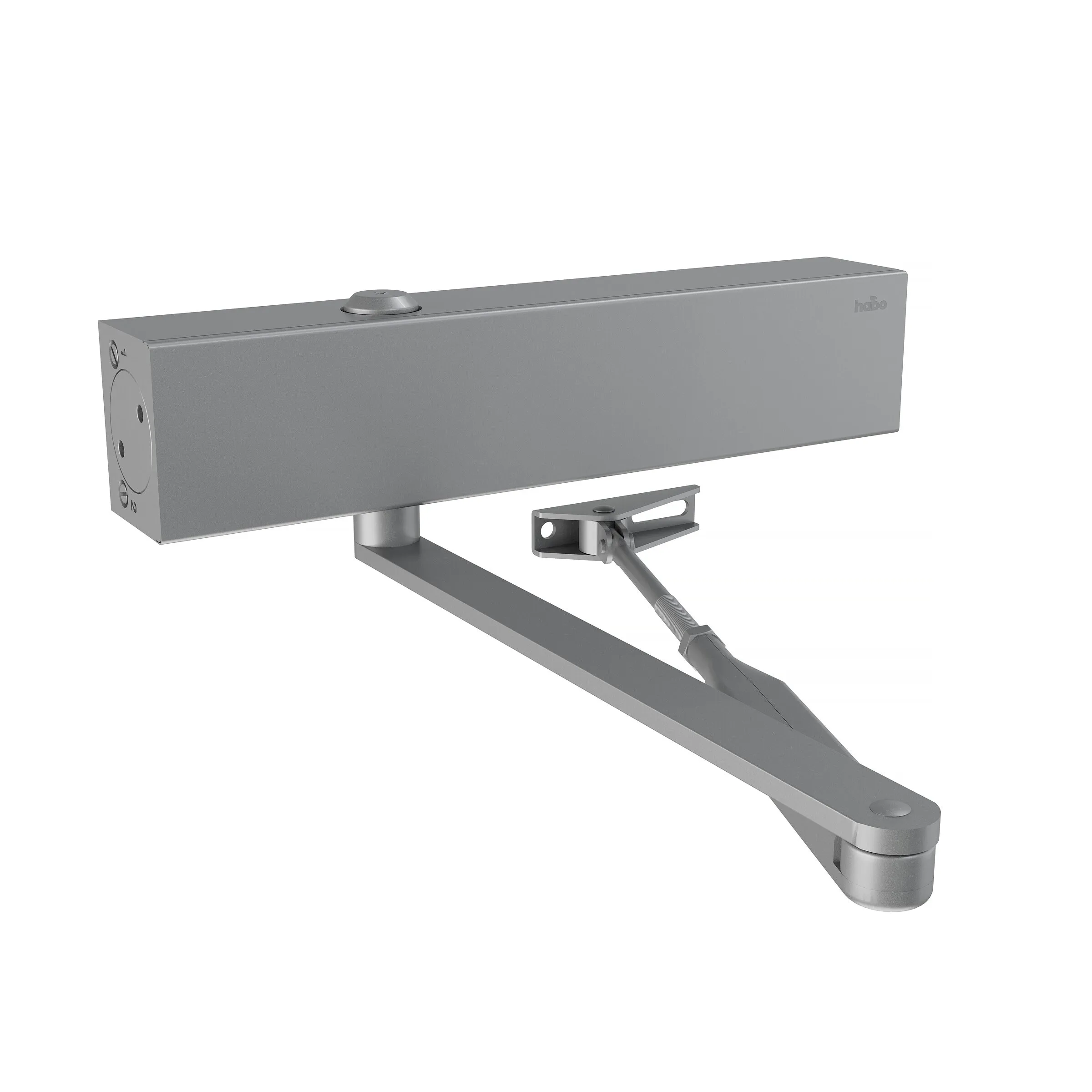 Dörrstängare med standardarm 500, silver