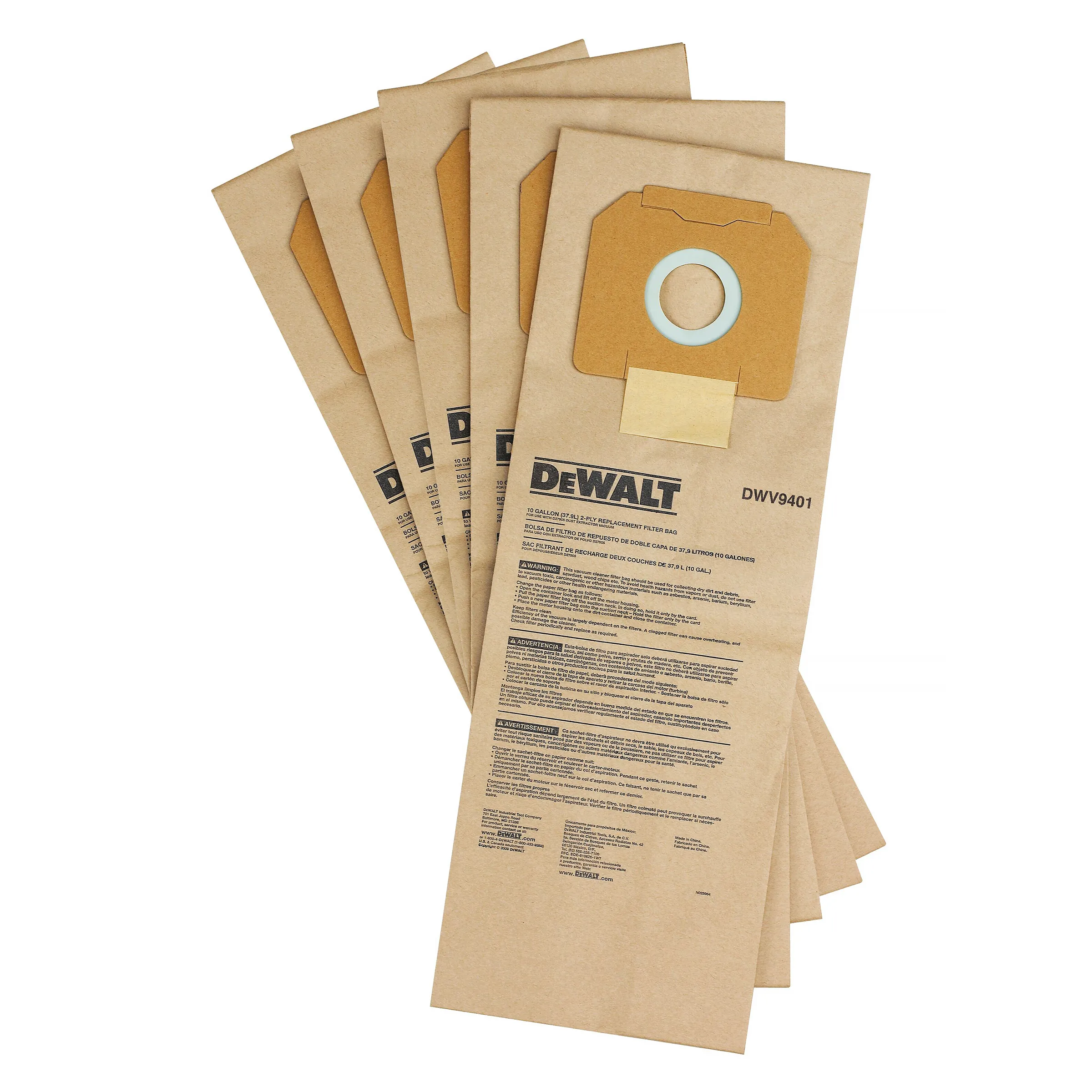 Dammsugarpåse 5-pack, DWV9401