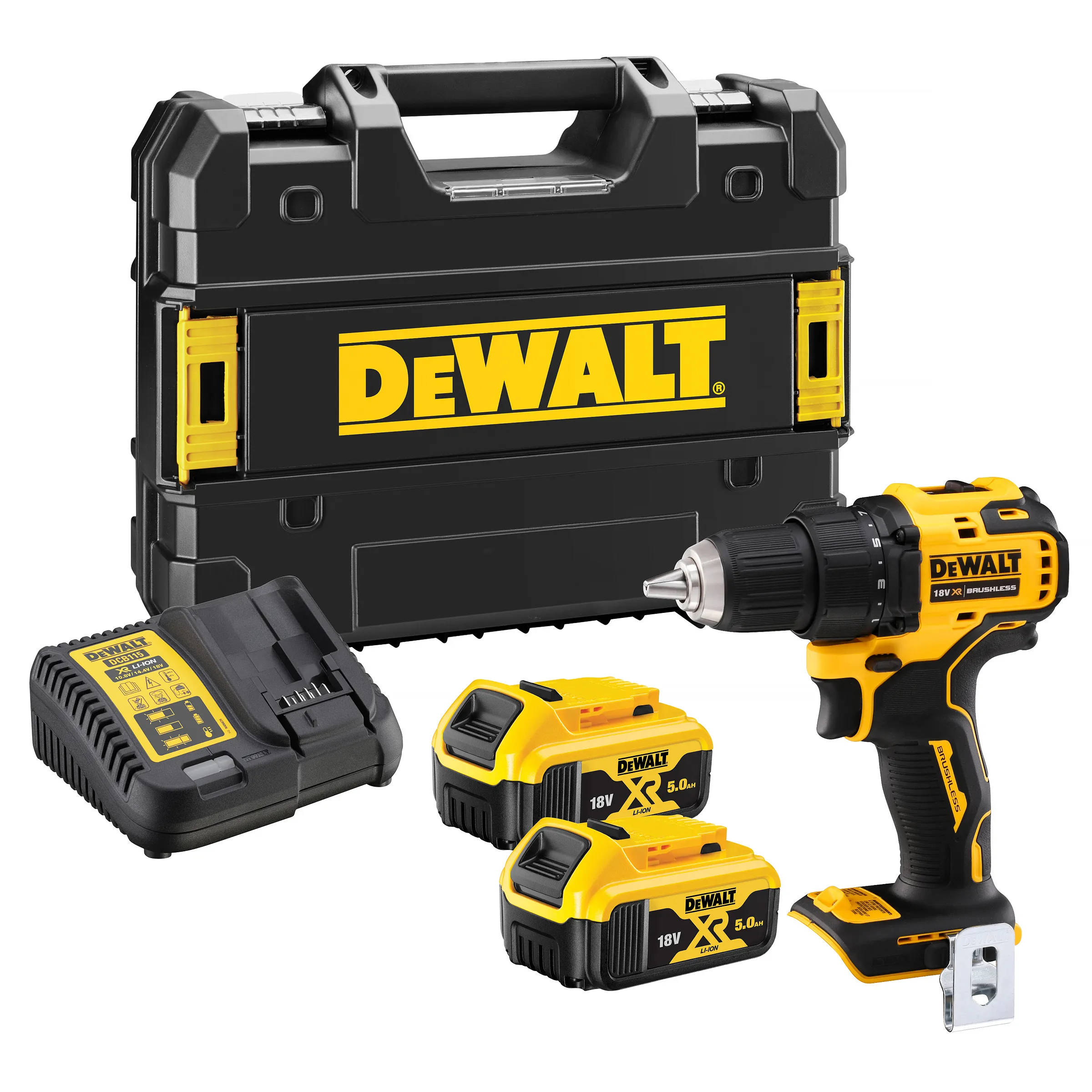 Skruvdragare 18V, DCD708P2T, med 2 st batteri & laddare