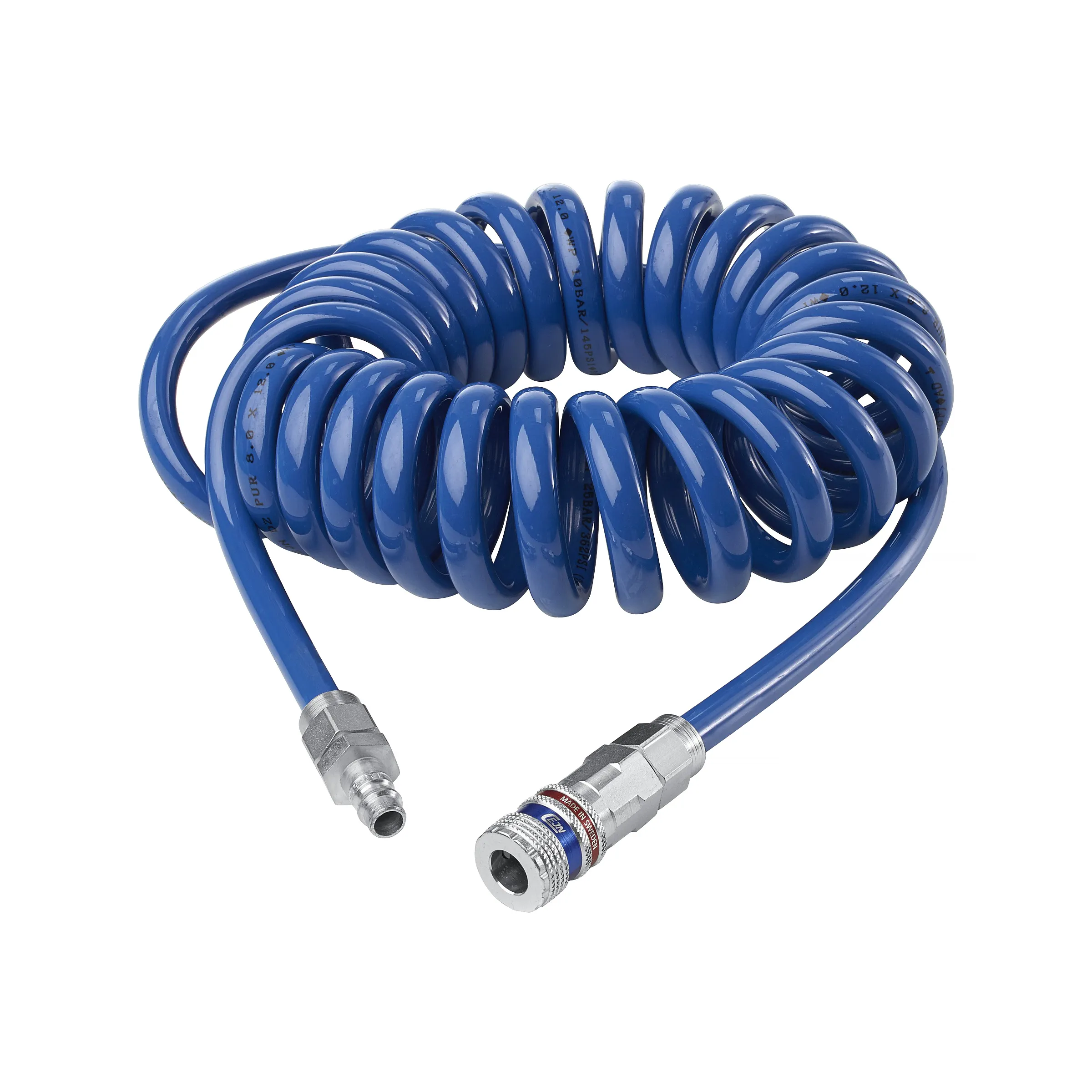Spiralslangsats eSafe, 8x12 mm, 4 m