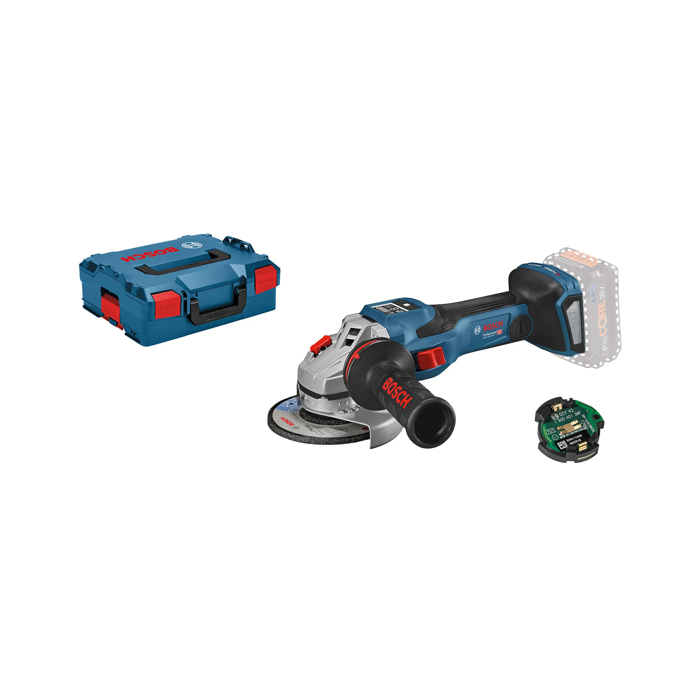 Vinkelslip GWS 18V-15, utan batteri & laddare