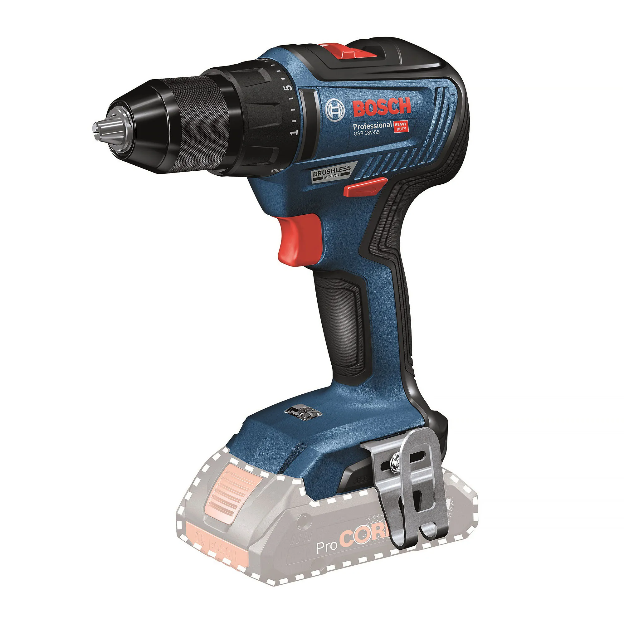 Skruvdragare GSR 18V-55, utan batteri & laddare