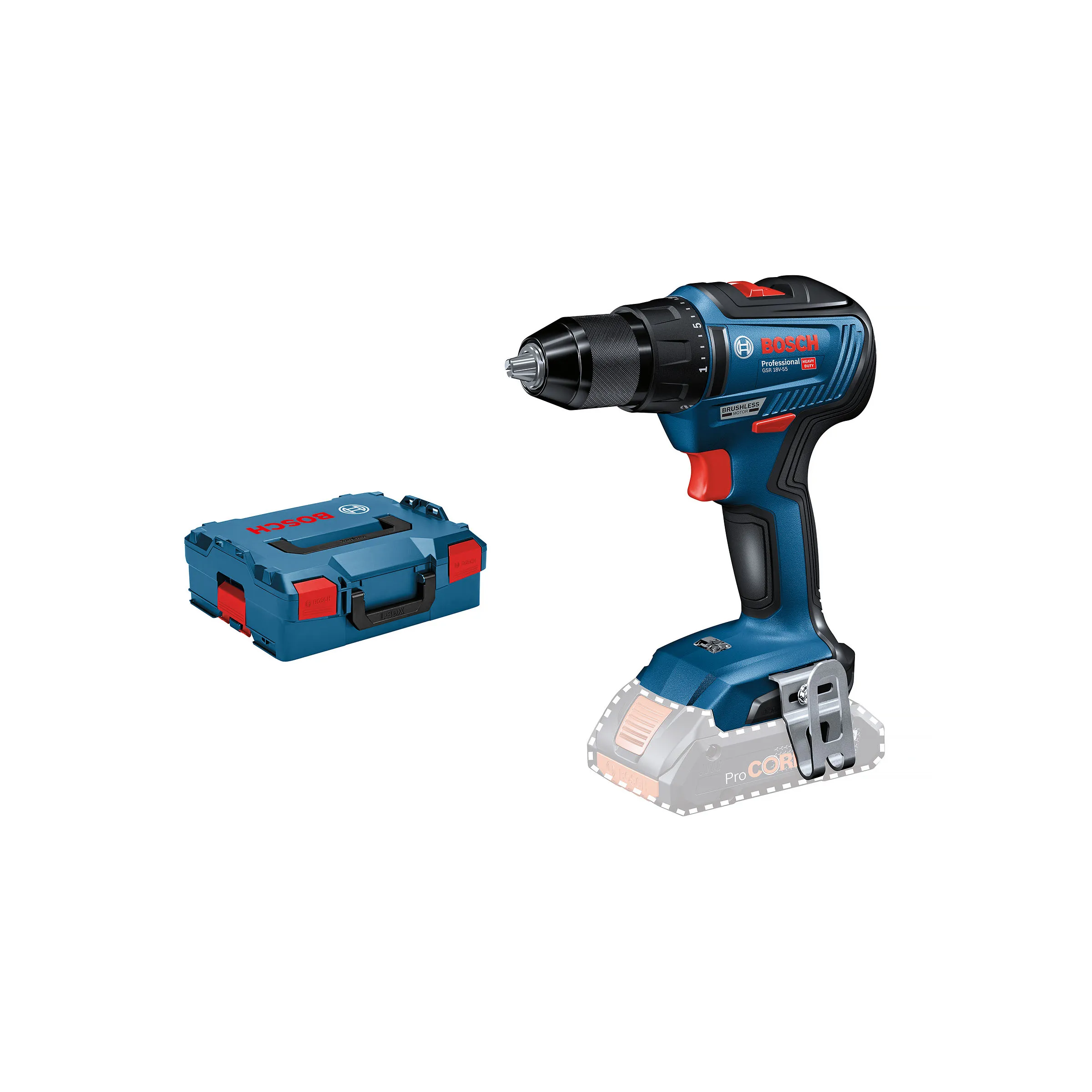 Skruvdragare GSR 18V-55, utan batteri & laddare