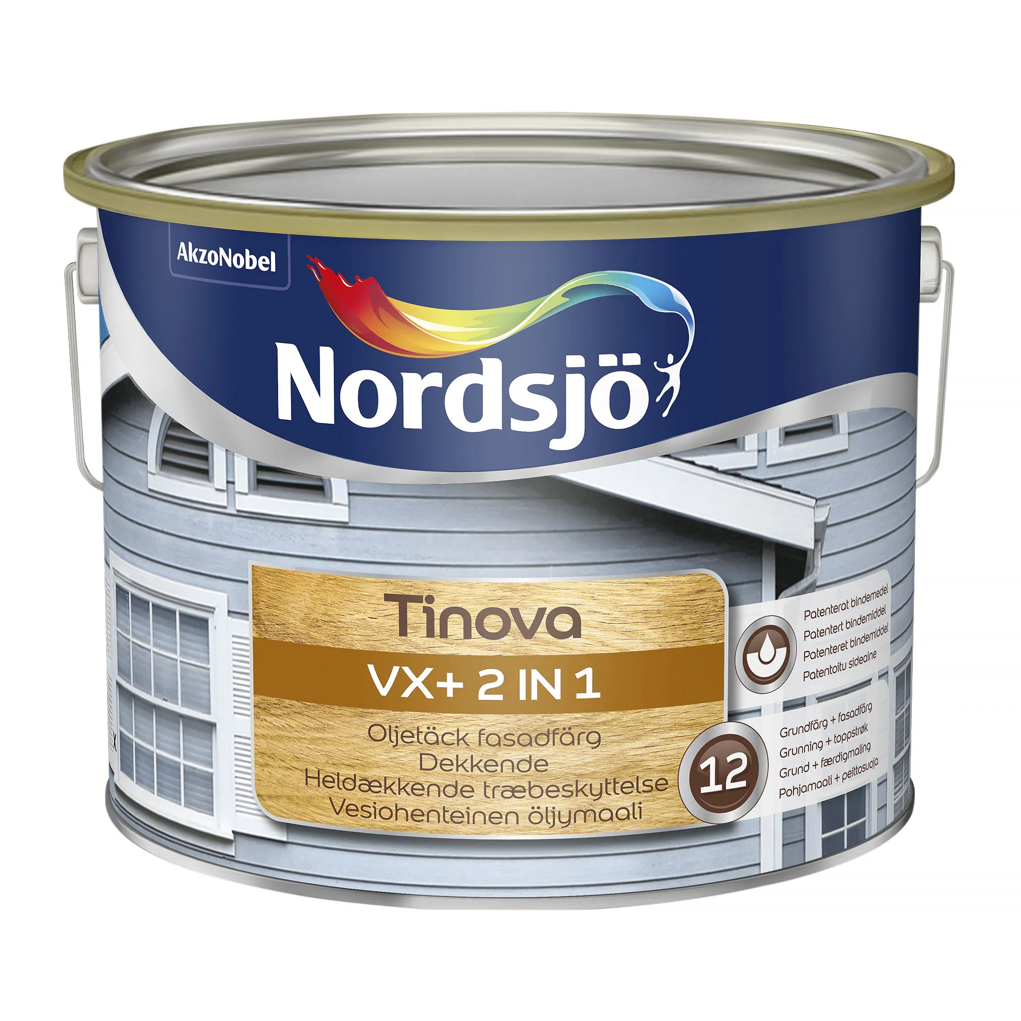 Grund- och täckfärg, Tinova VX+ 2in1, vit, 10 L