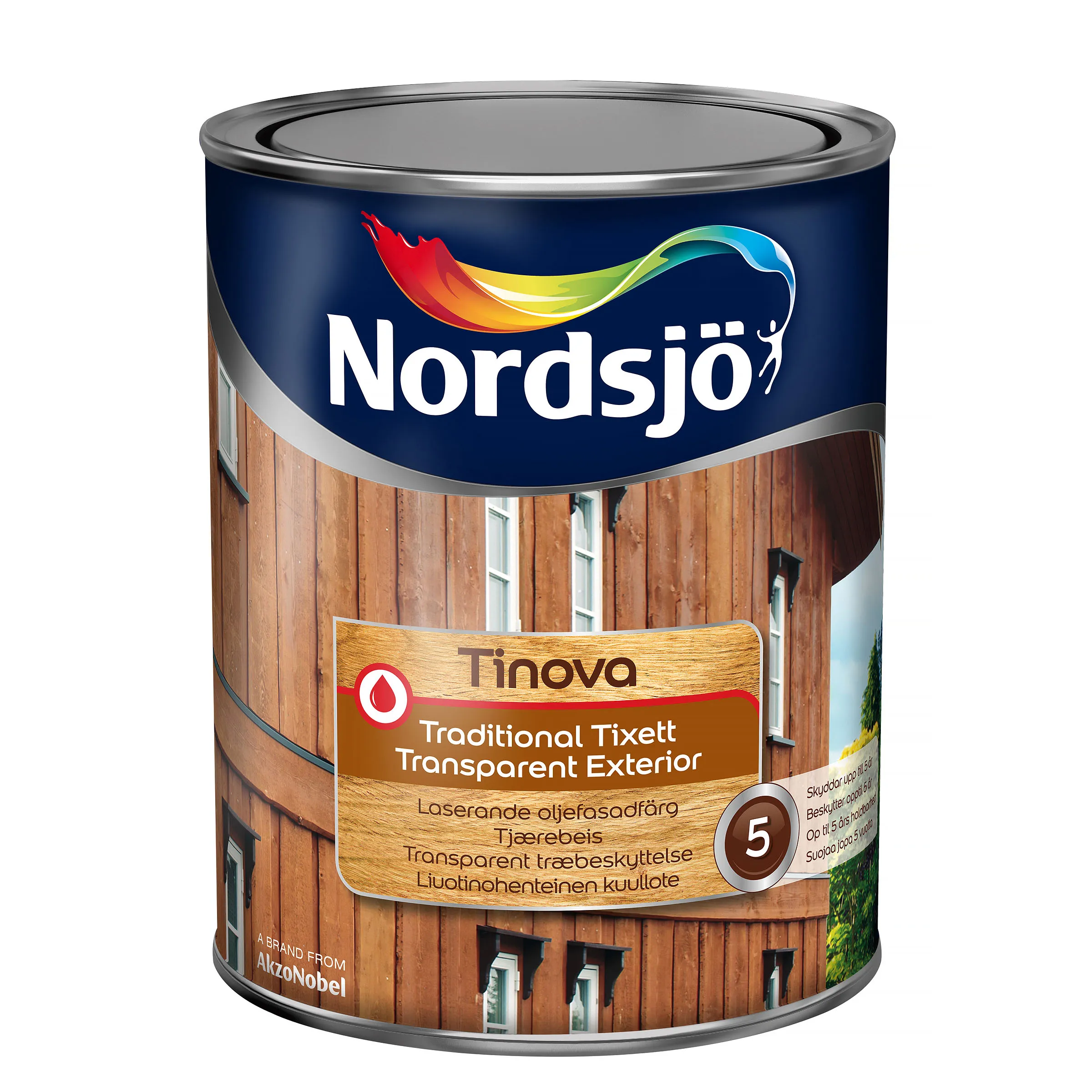 Tjärlasyr, Tinova Traditional Tixett Transparent Exterior, base clear, 0,9 L