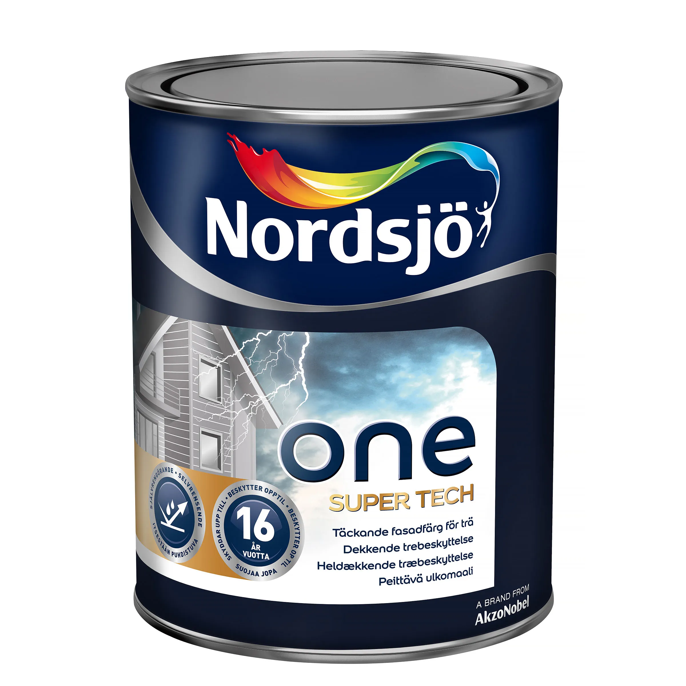 Täckfärg, One Super Tech, vit,1 L