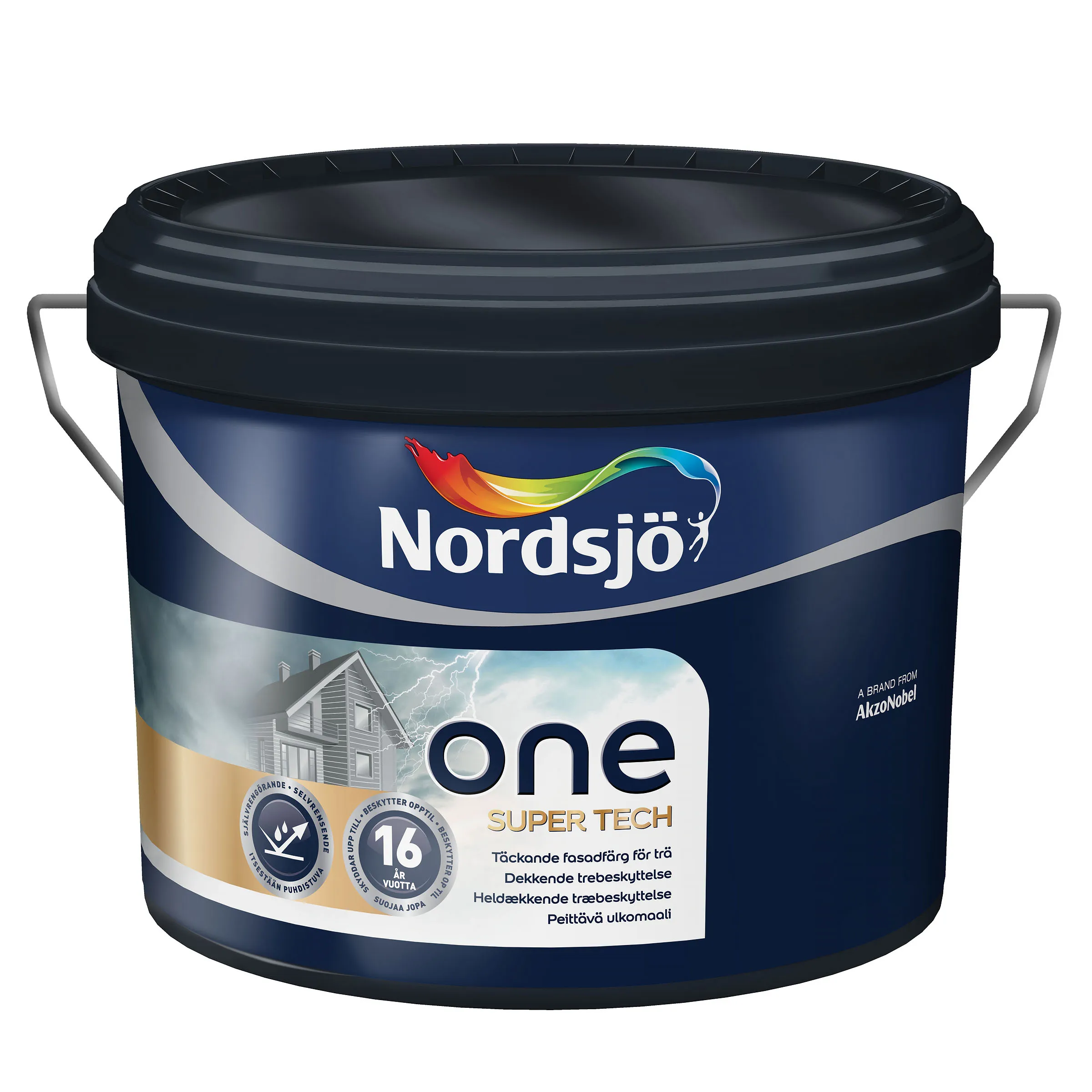 Täckfärg, One Super Tech, vit, 2,5 L