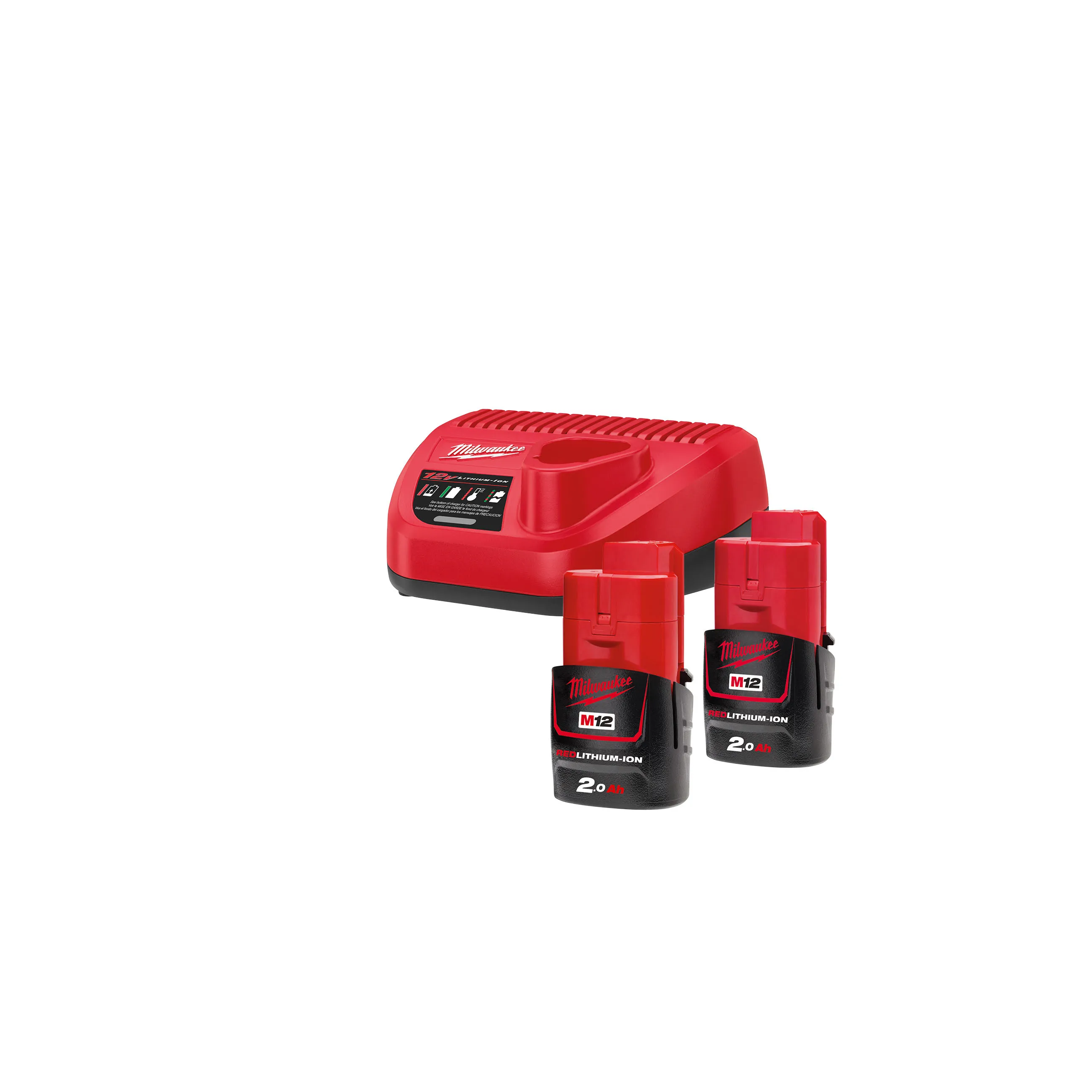 Batterikit M12 NRG-202, 2x2,0ah batteri & lader.