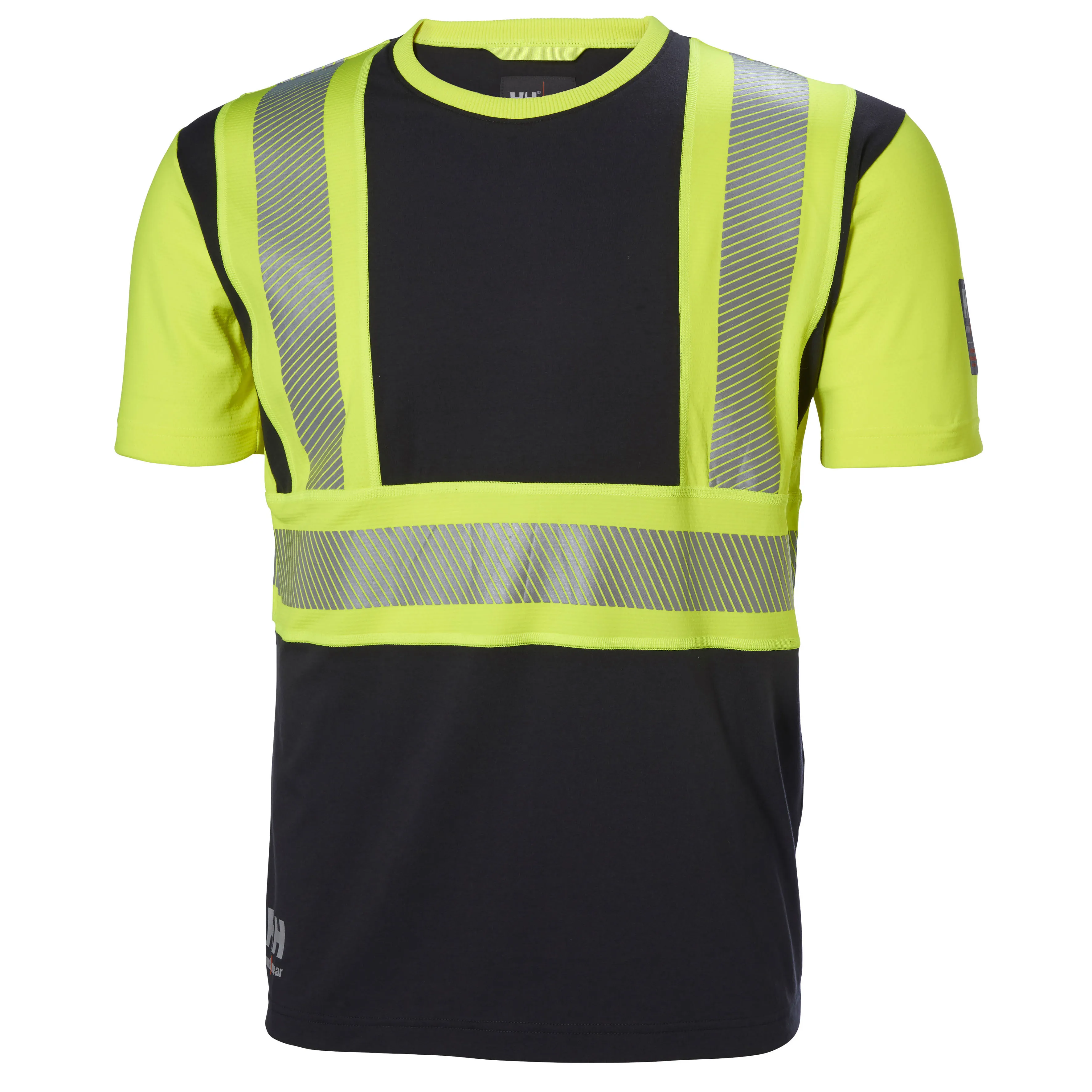 T-shirt ICU varsel, klass 1, svart/gul