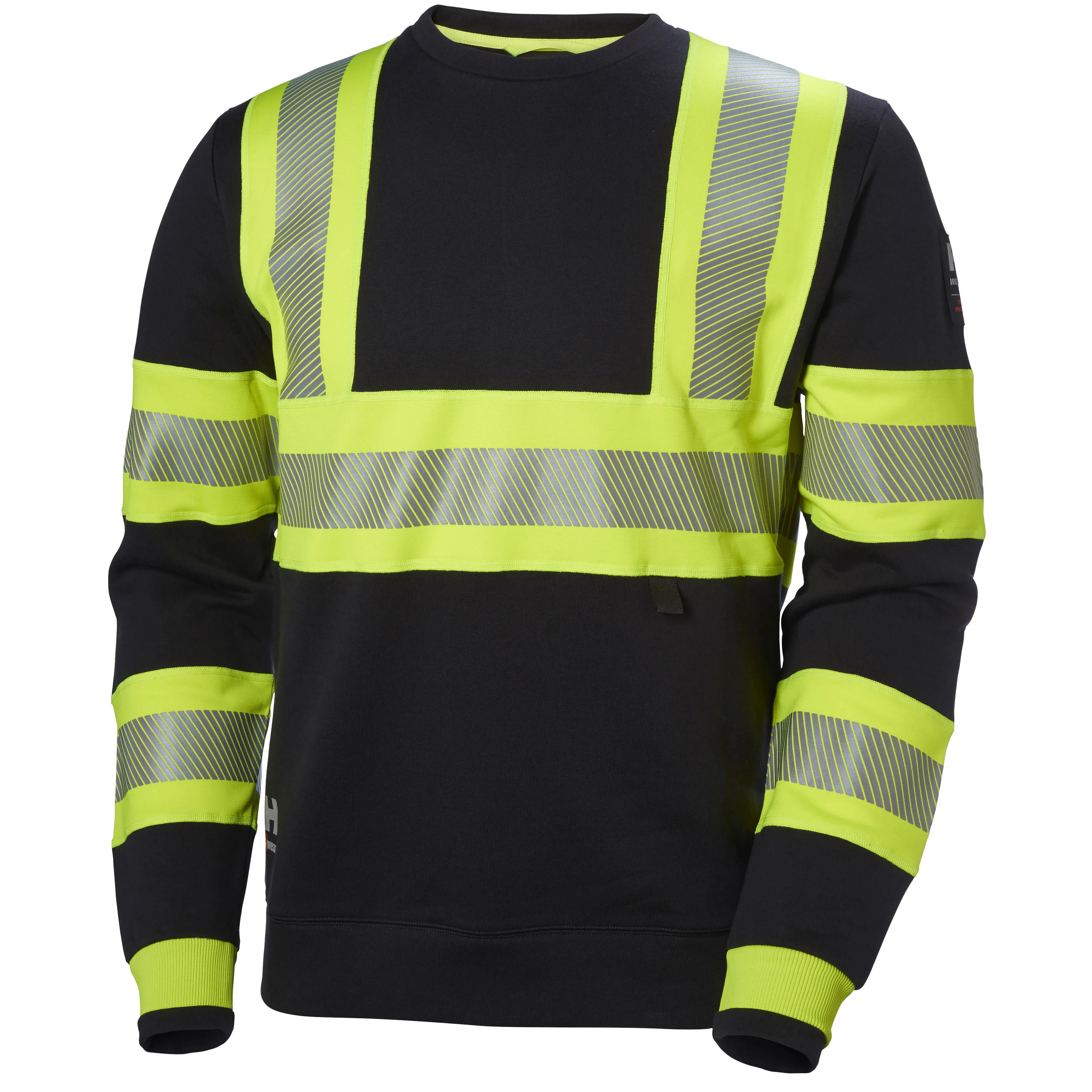 Sweatshirt varsel ICU, klass 1, svart/gul