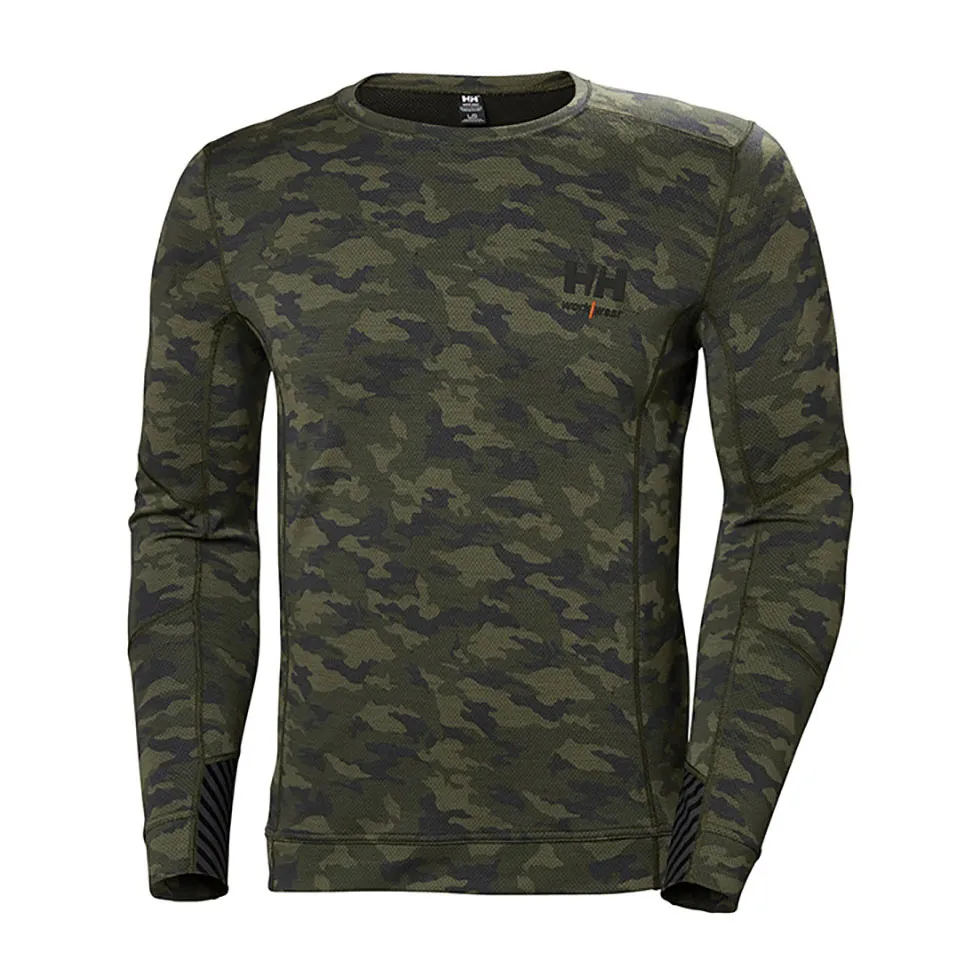 Undertröja Lifa merino med rund hals, camouflage, strl L