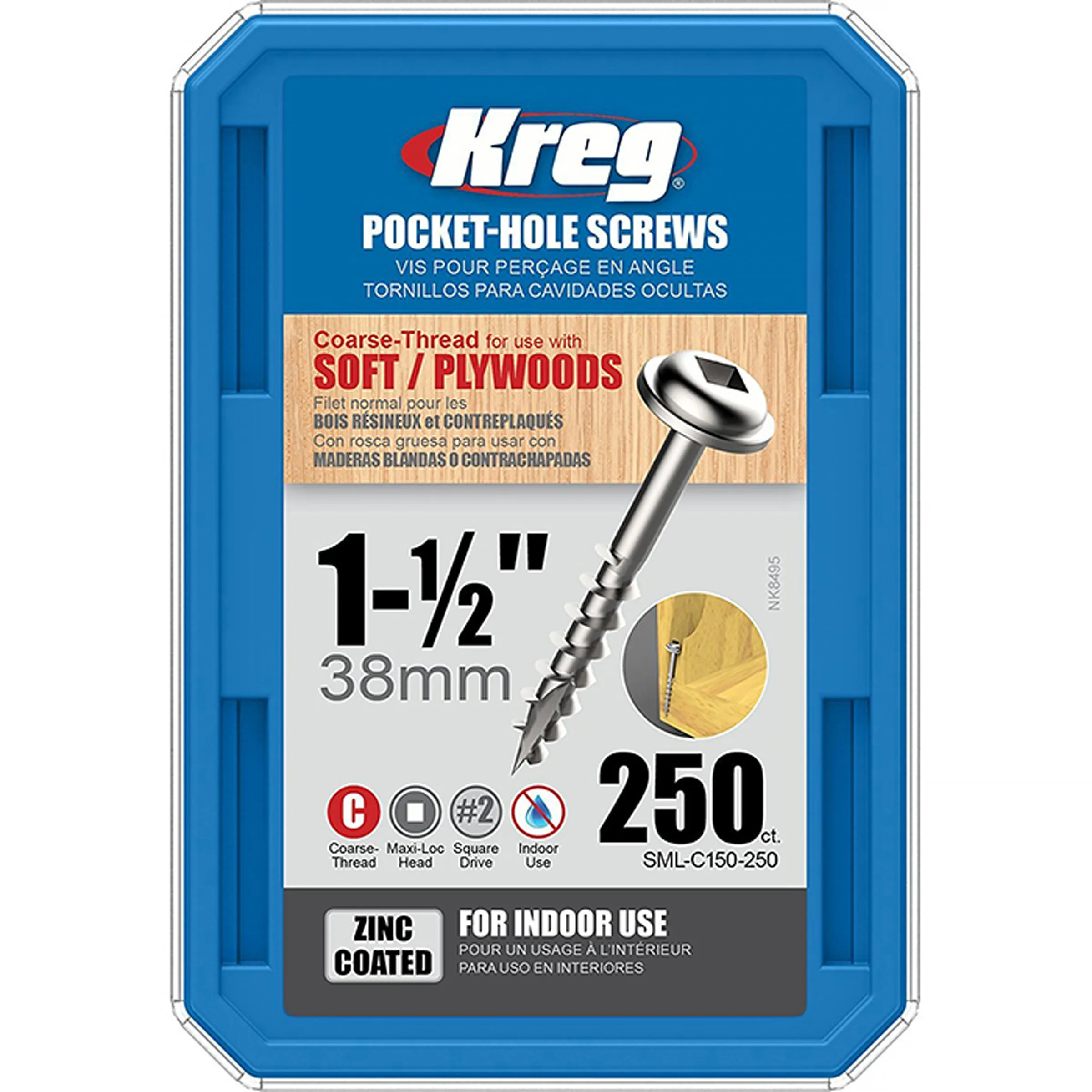 Skruv 250-pack 38 mm SML-C150-250