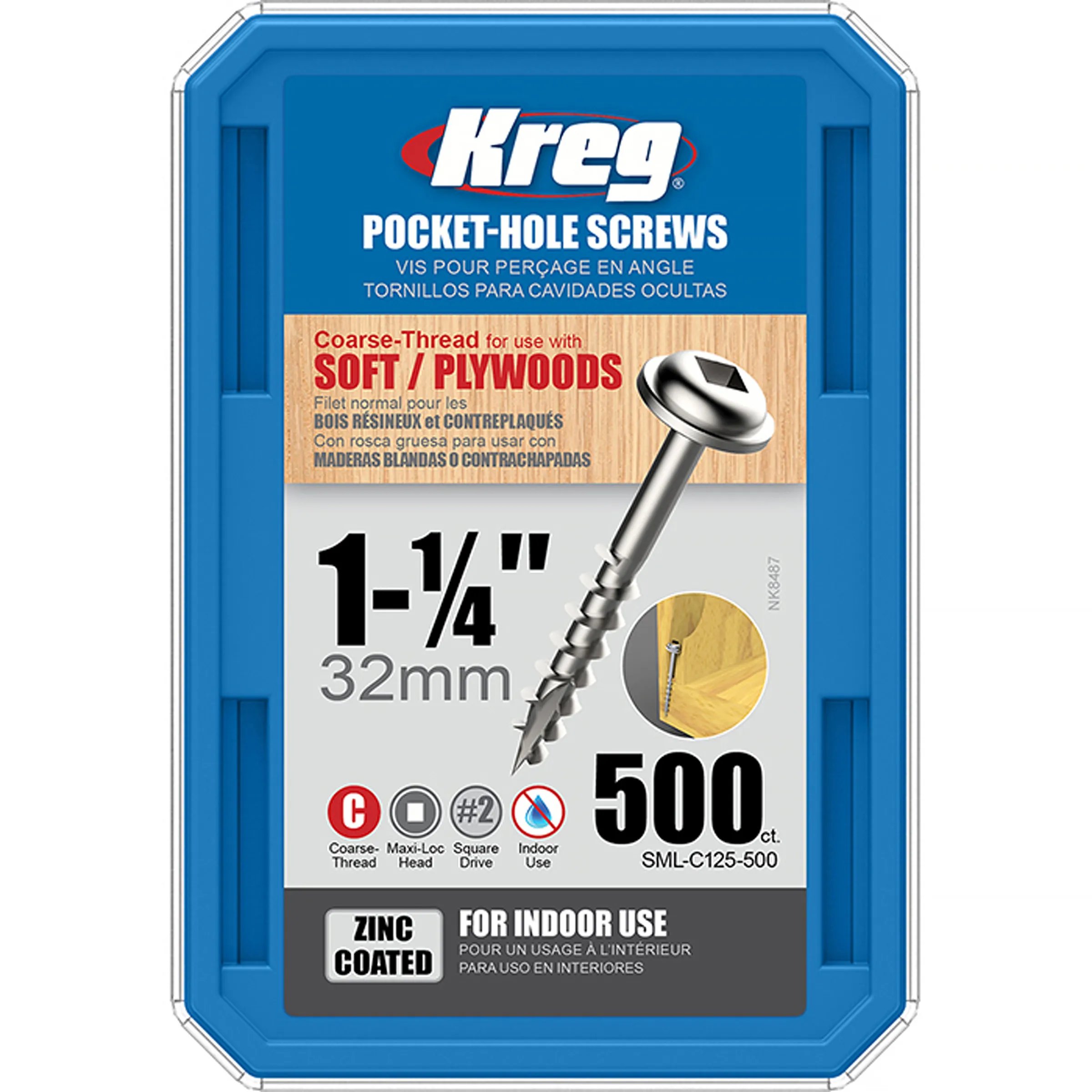 Skruv 500-pack 32 mm SML-C125-500