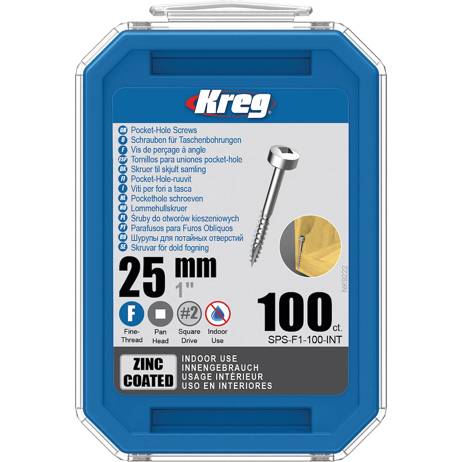 Skruv 25 mm, 100-pack Ø. förzinkad, SPS-F1-100