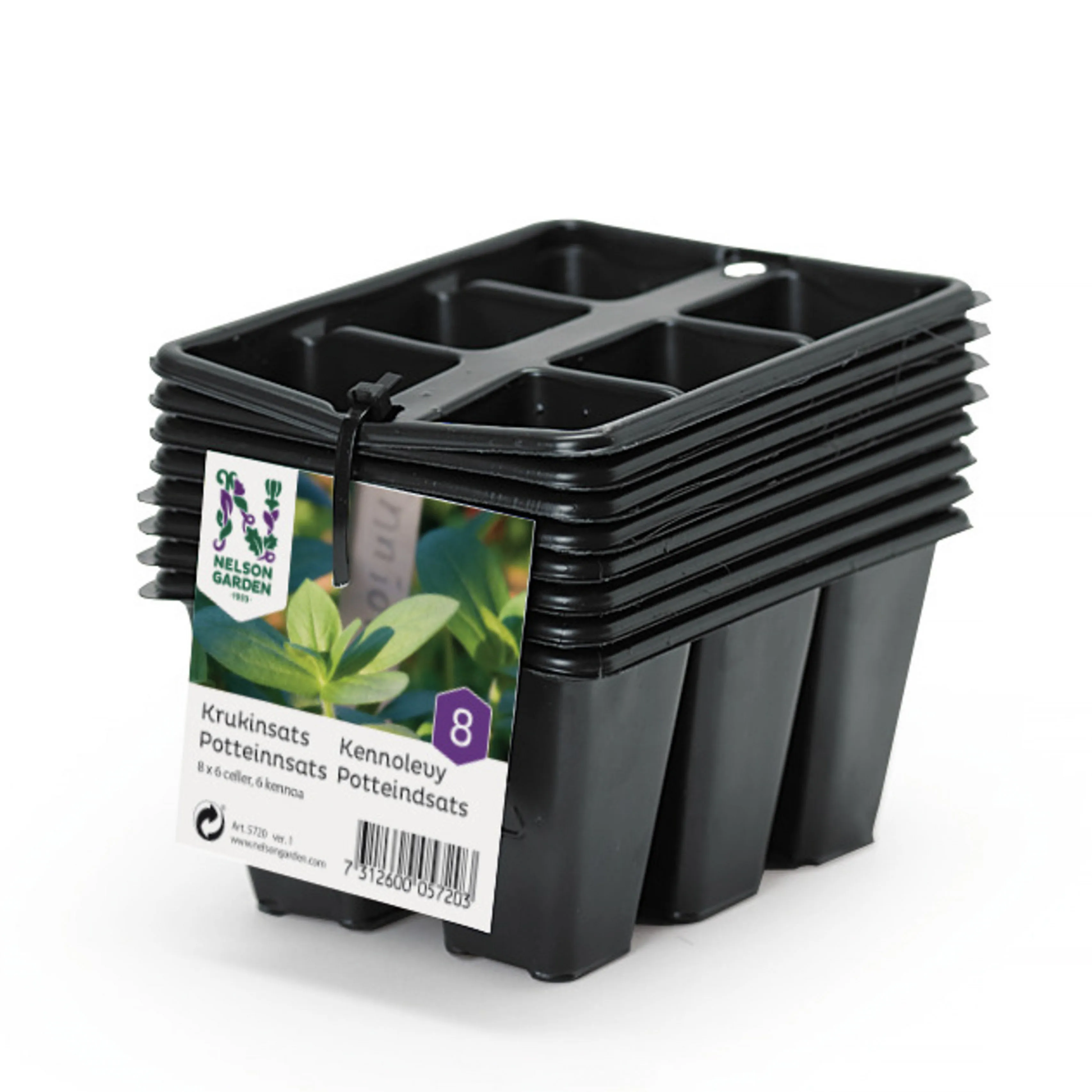 Krukinsats med 6 celler, 8-pack