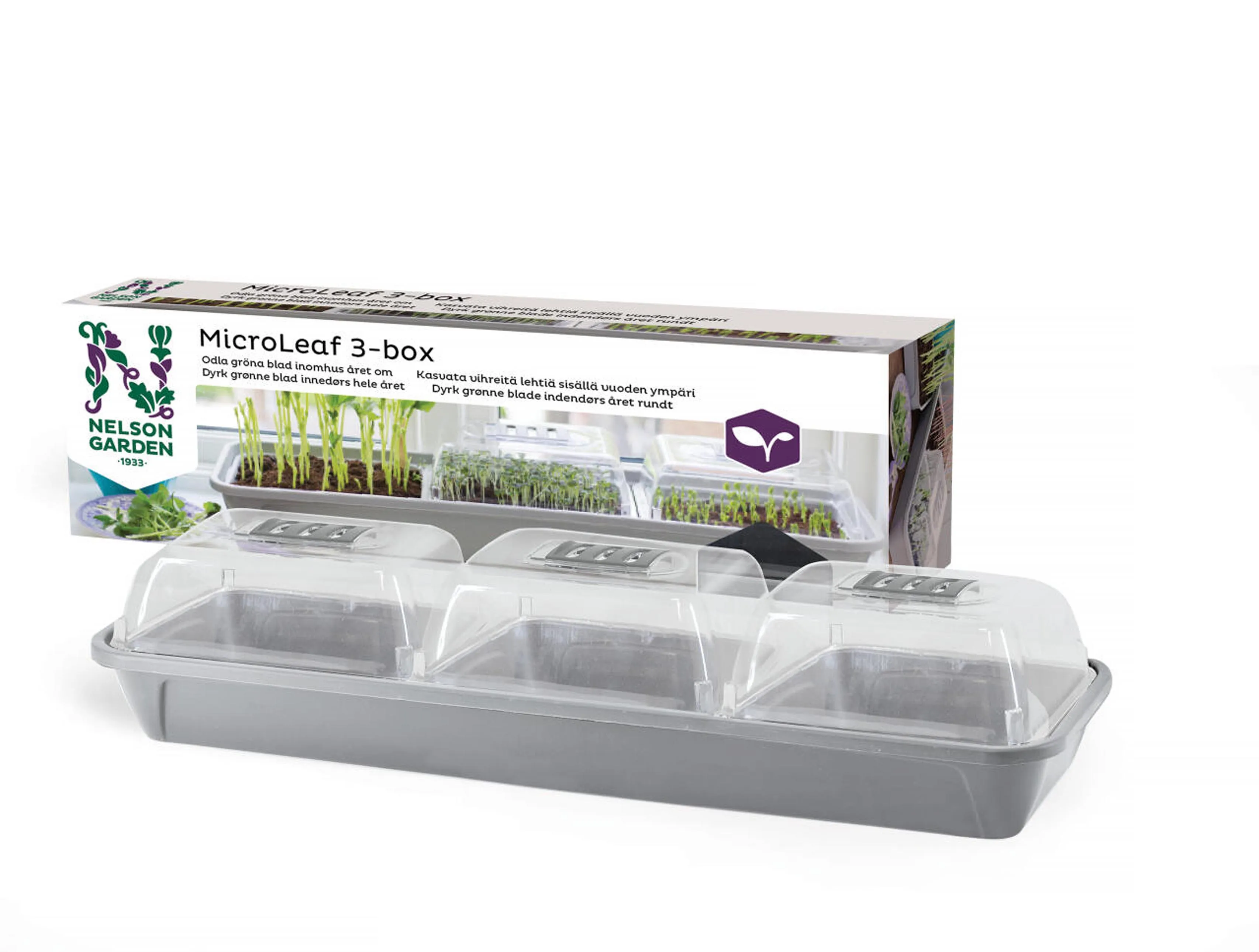 Minidrivhus, 3-box, Micro Leaf
