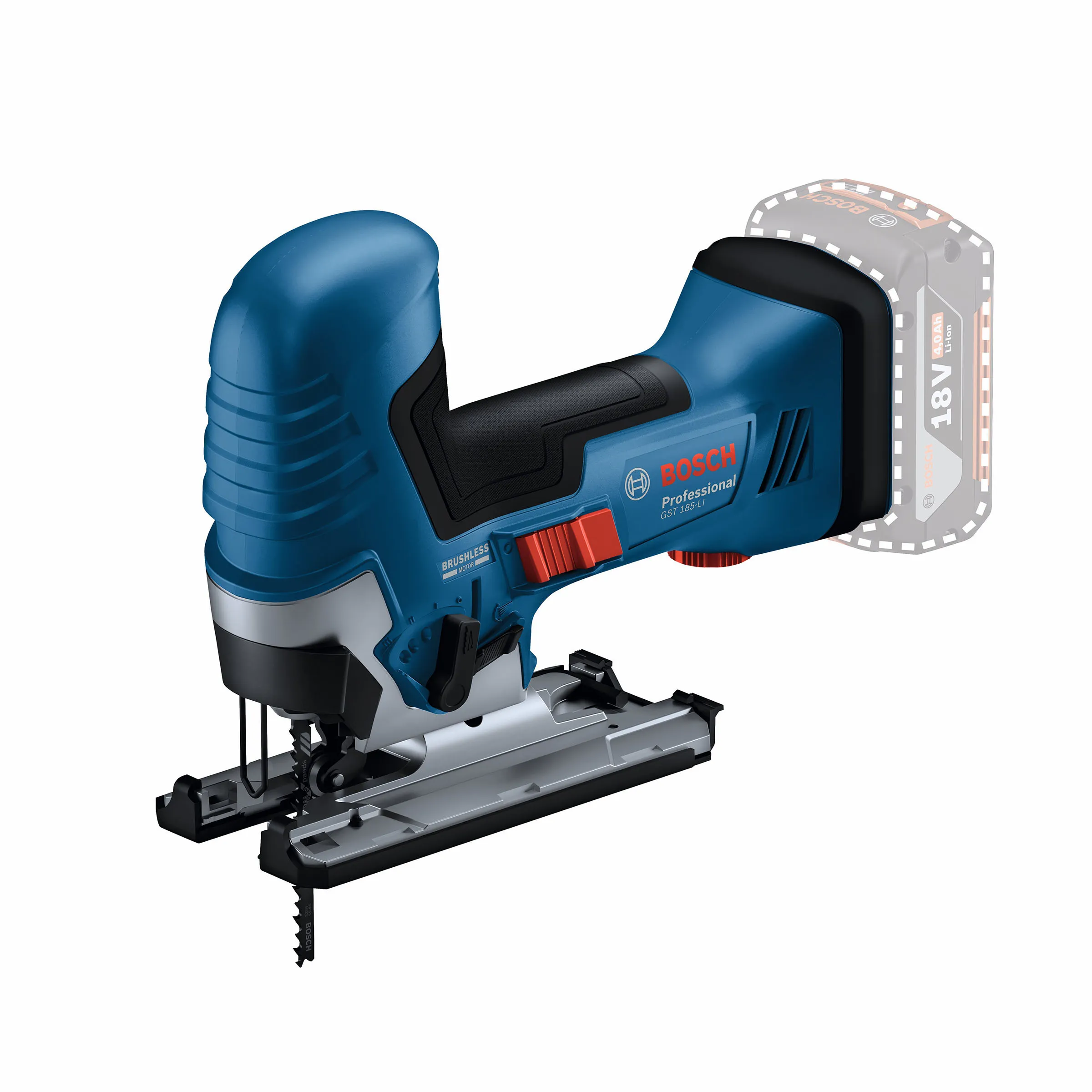 Stikksag GST 18V-125 S, uten batteri & lader i L-BOXX