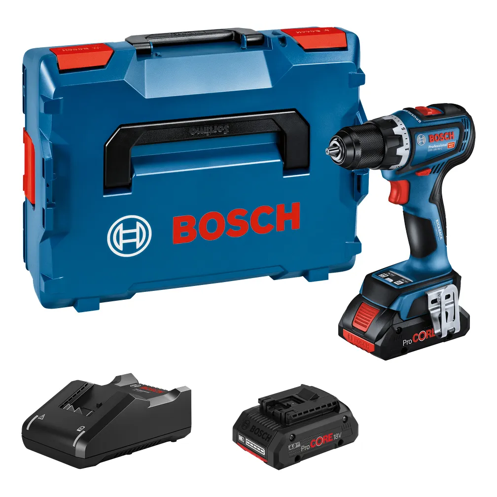 Skruvdragare GSR 18V-90 med 2 st 4,0Ah-batterier & laddare i L-BOXX