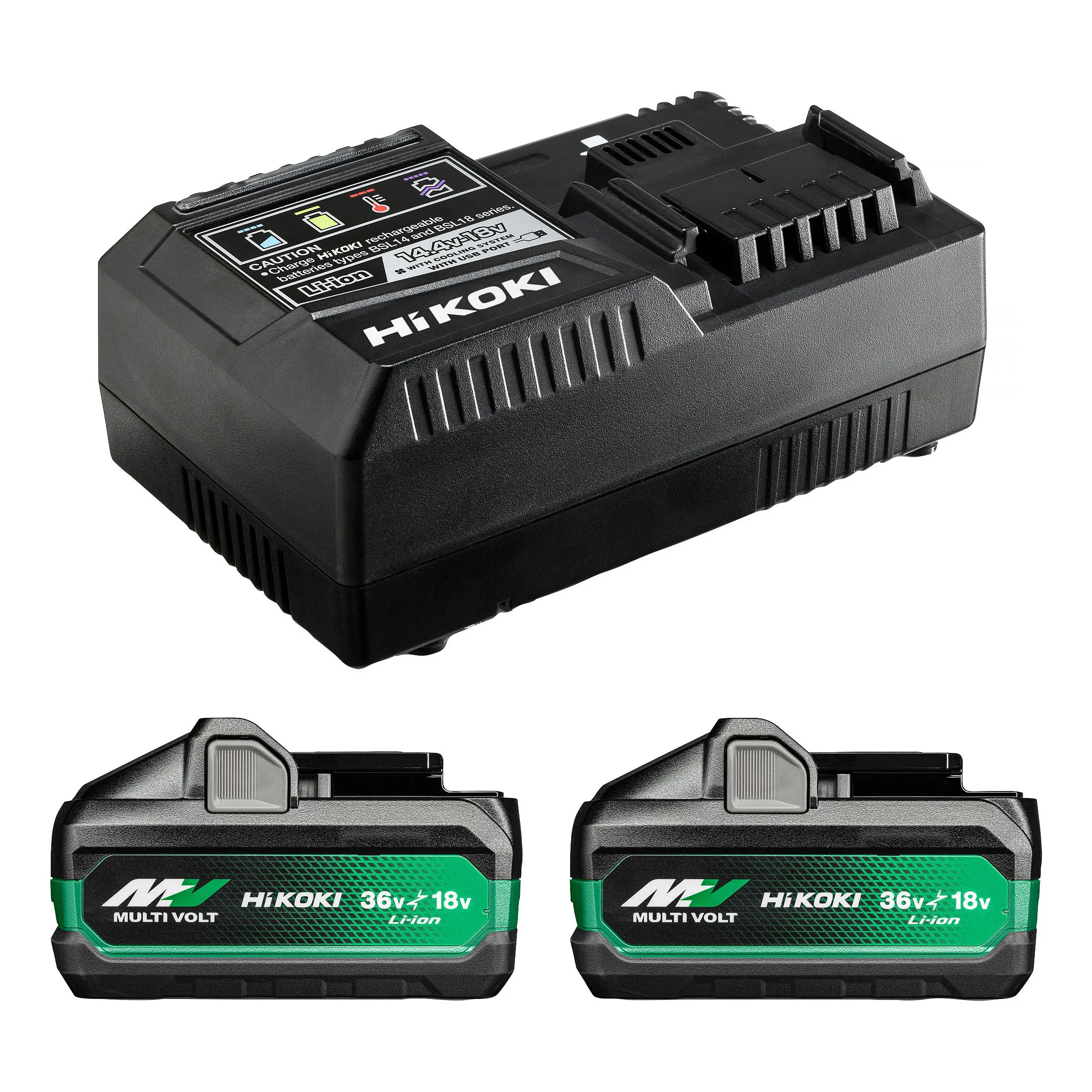 Batterikit 18V/36V med 2 st 4Ah batteri & laddare