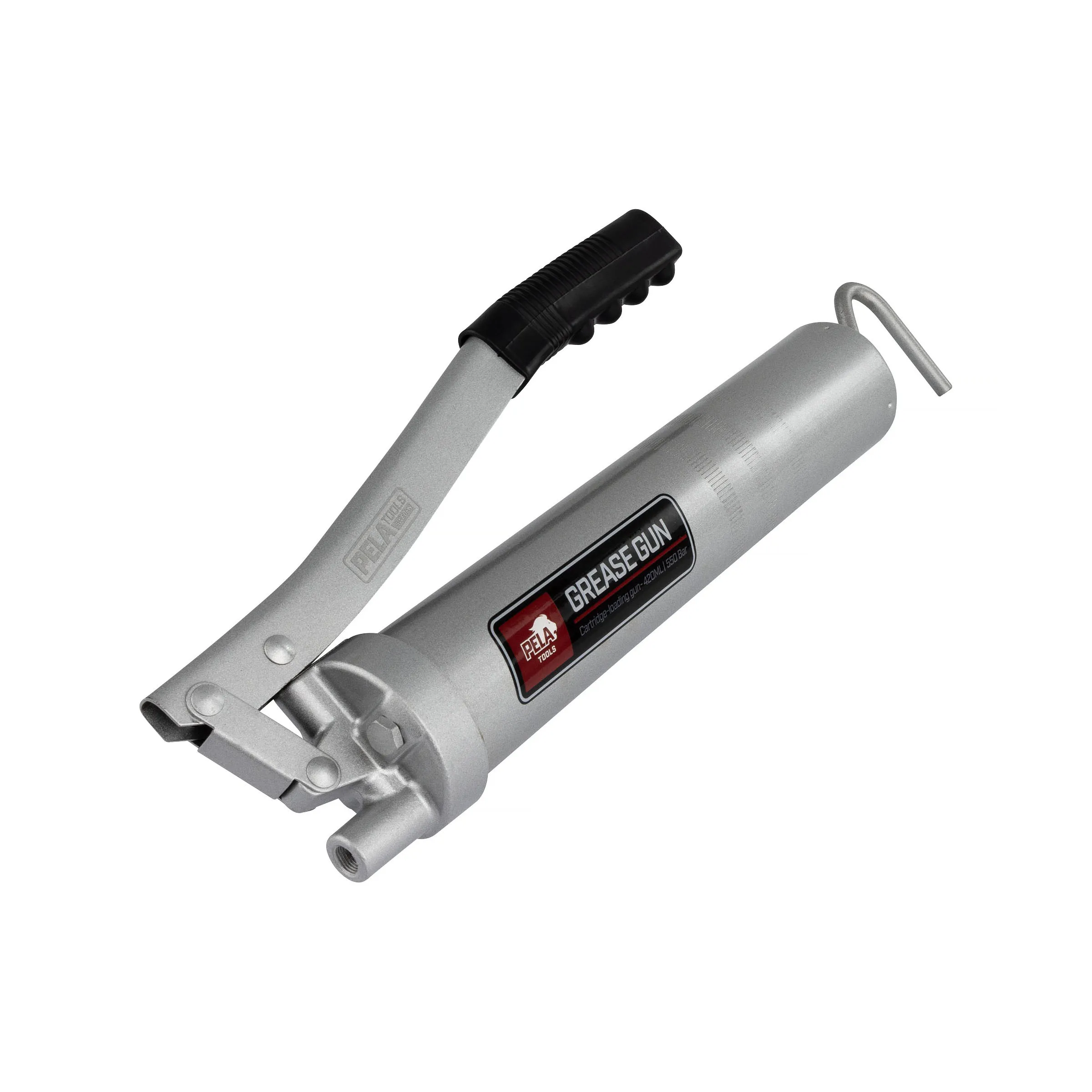 Fettpistol, 420 ml, 550 bar, sølv