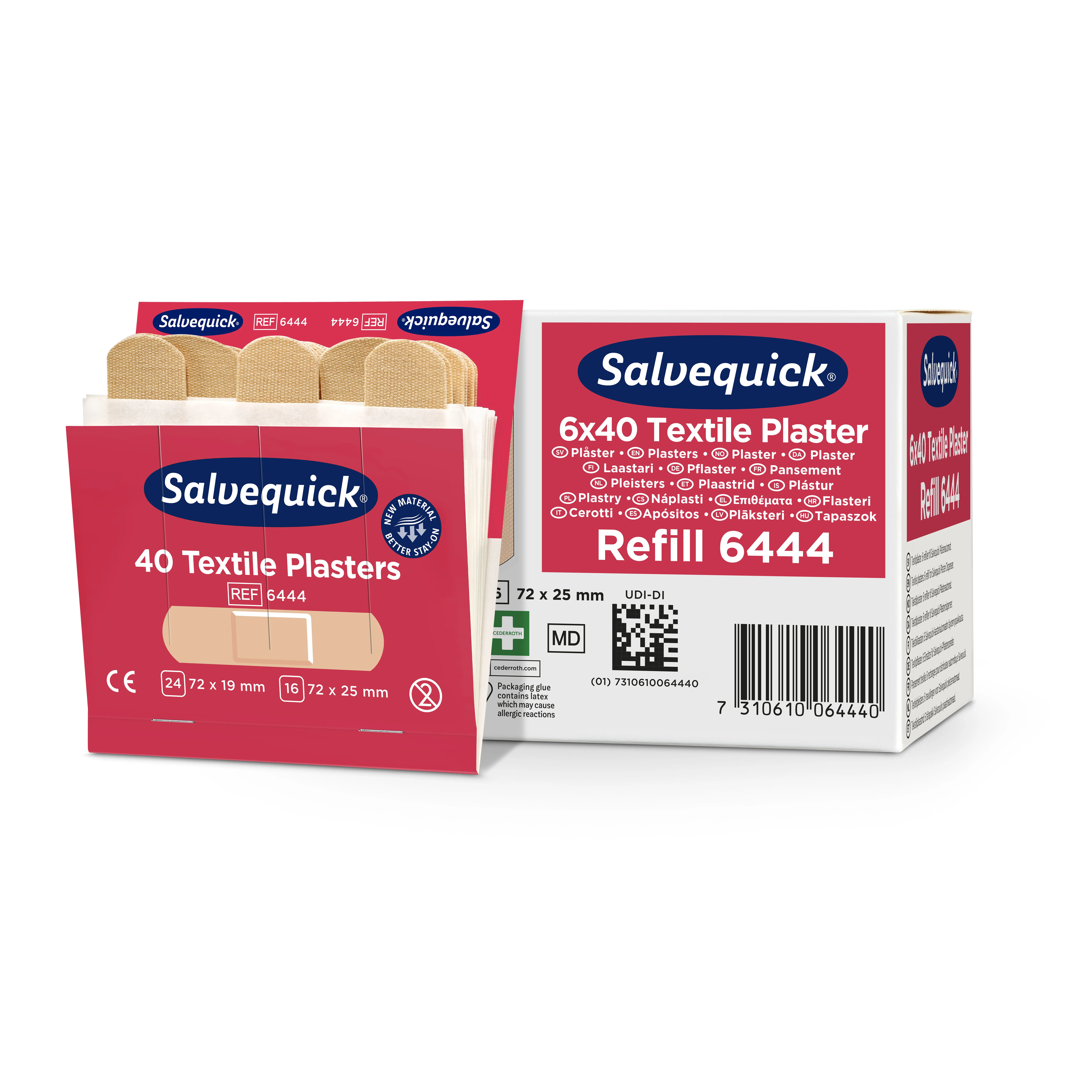 Textilplåster Salvequick, 6x40 st