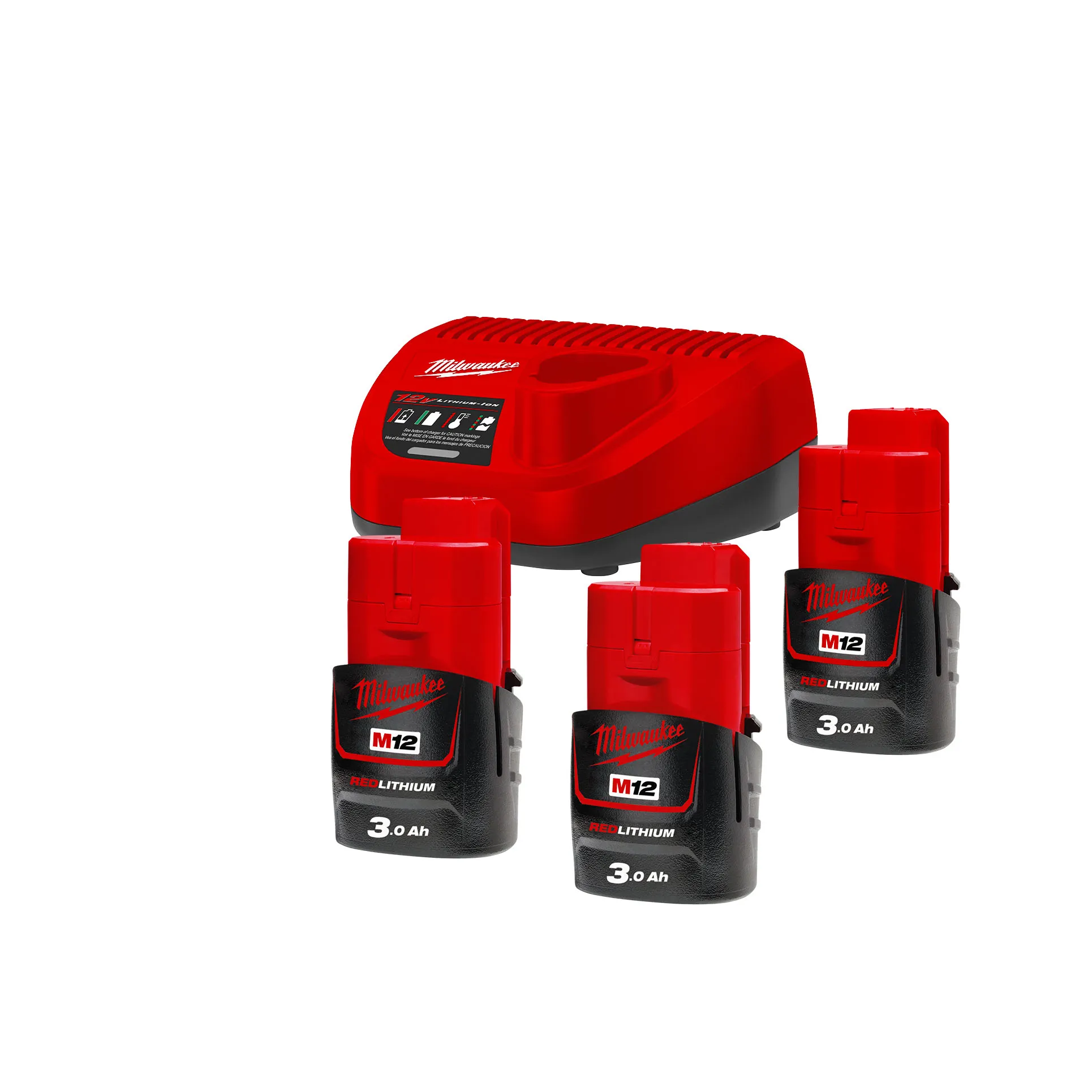 Batterikit, M12 3x3.0 Ah & laddare, M12 NRG-303