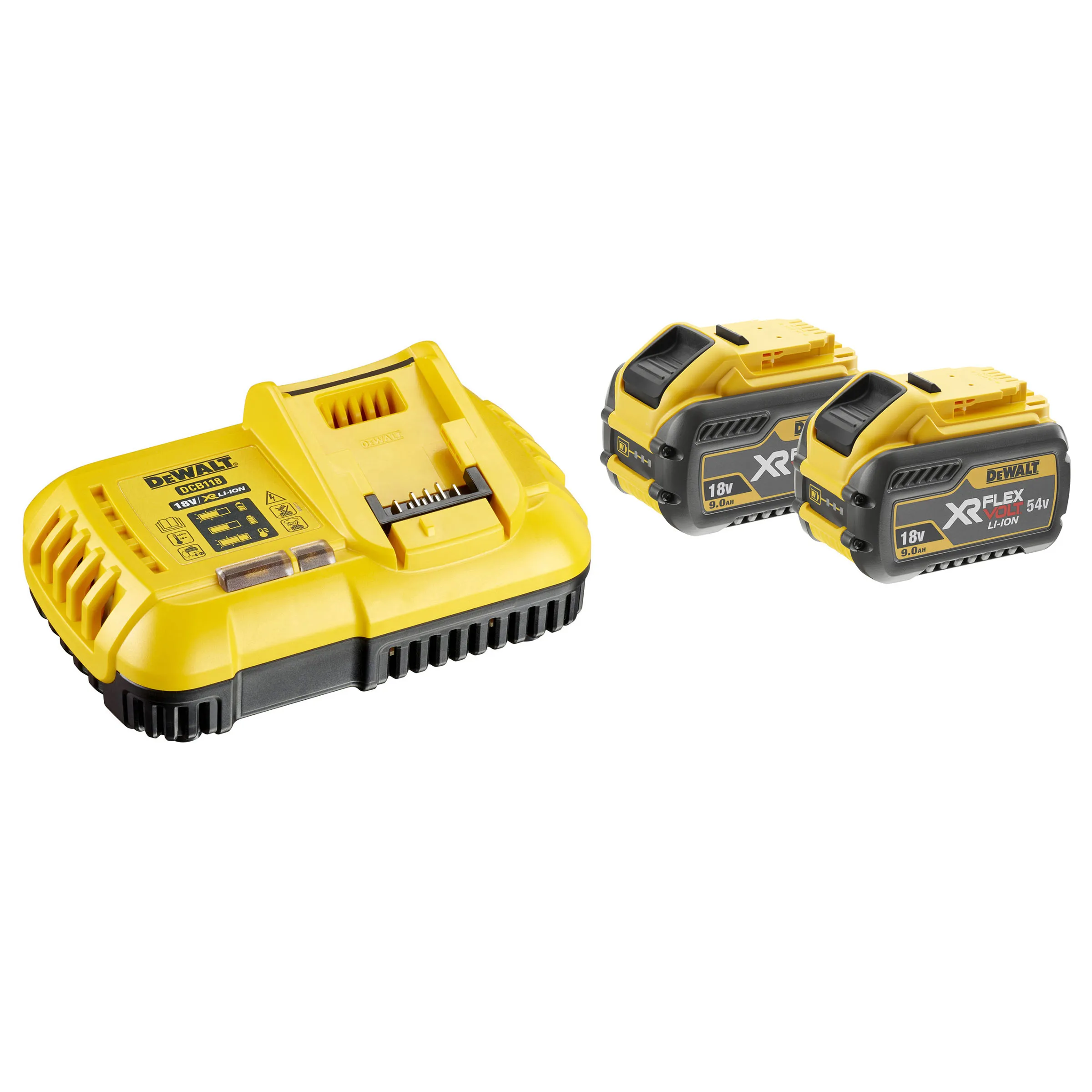 Batterikitt DCB118X2-QW 54V, 2 stk 9,0Ah-batteri & lader