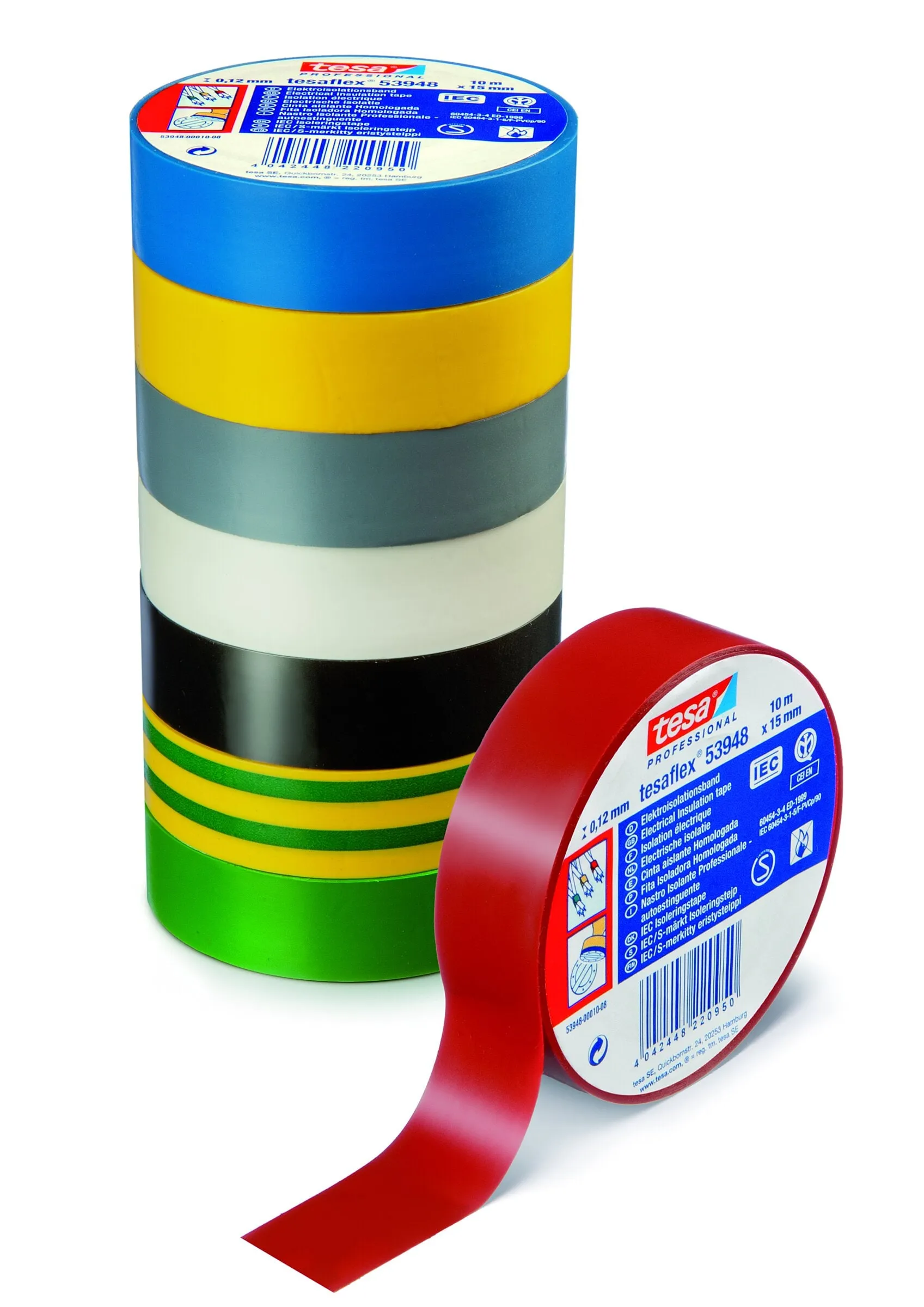 Elisoleringstejp PVC, grön/gul