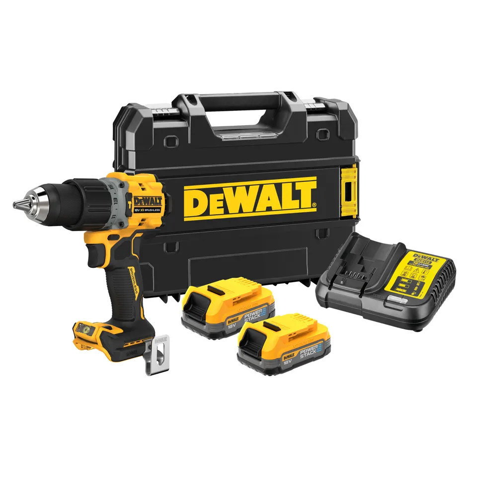 Slagskruvdragare DW DCD805E2T 18V XR, med 2 st Powerstack-batterier, TSTAK